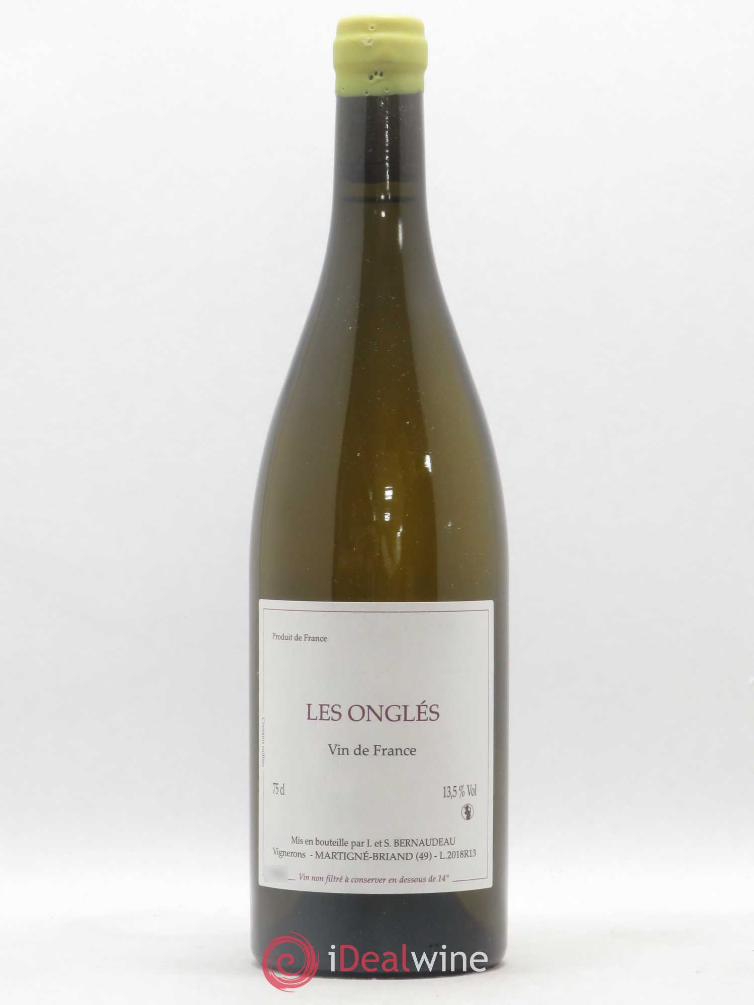 Vin de France Les Onglés Stéphane Bernaudeau 2018 - Lot de 1 bouteille - 0