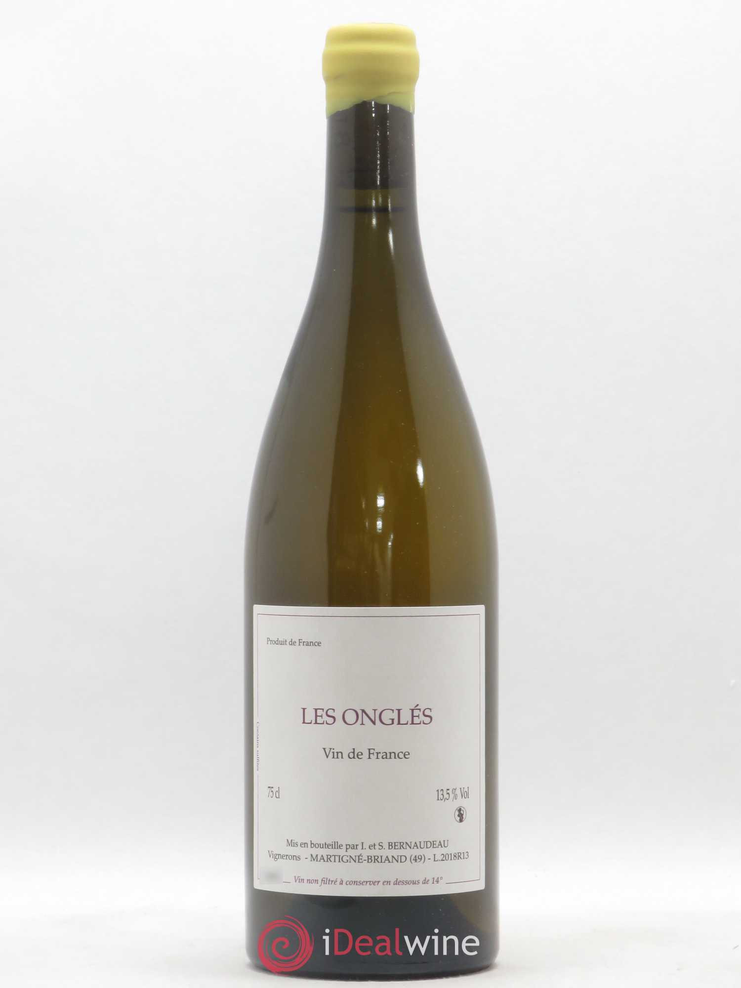 Vin de France Les Onglés Stéphane Bernaudeau 2018 - Lot de 1 bouteille - 0