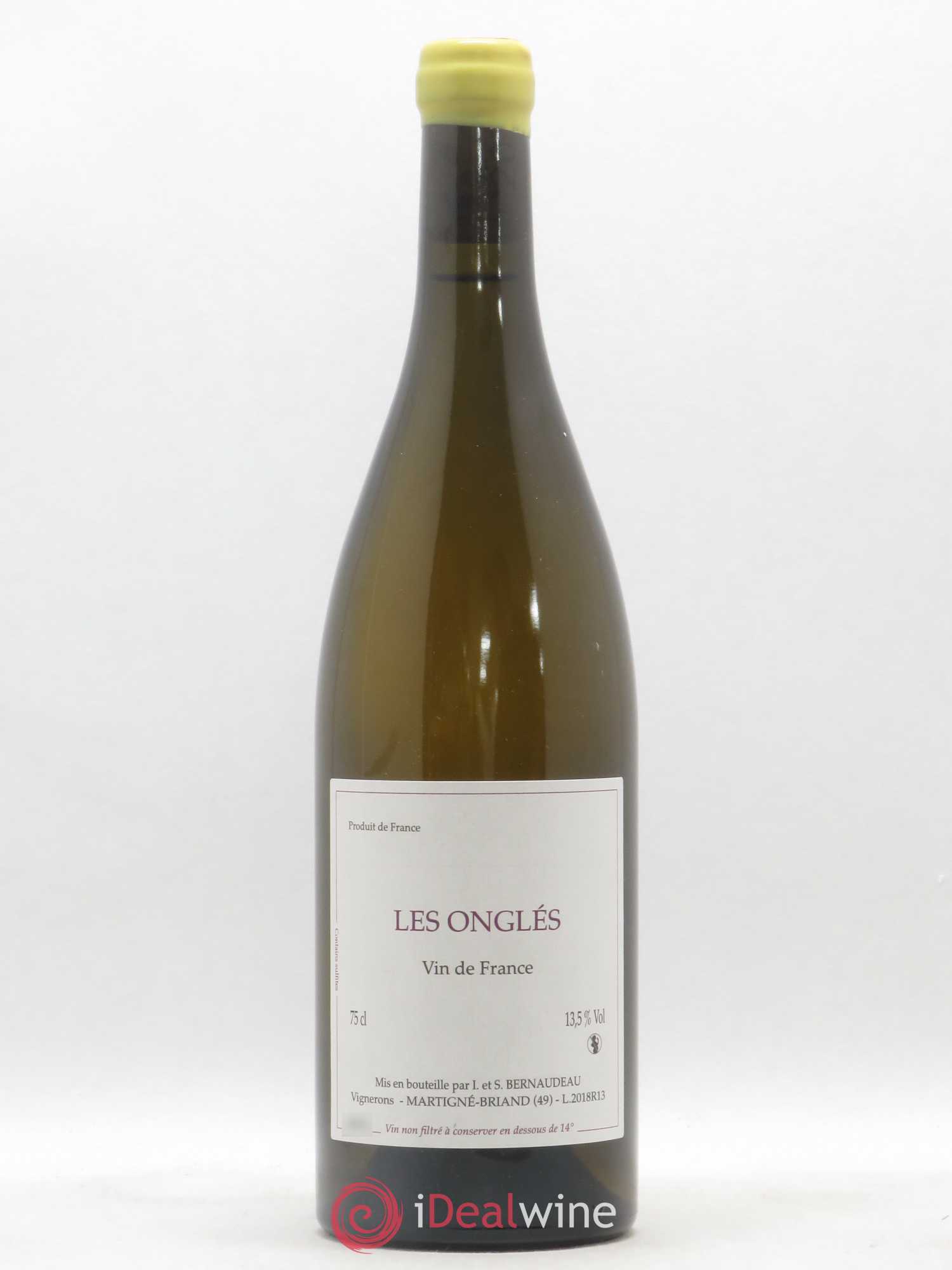 Vin de France Les Onglés Stéphane Bernaudeau 2018 - Lot de 1 bouteille - 0