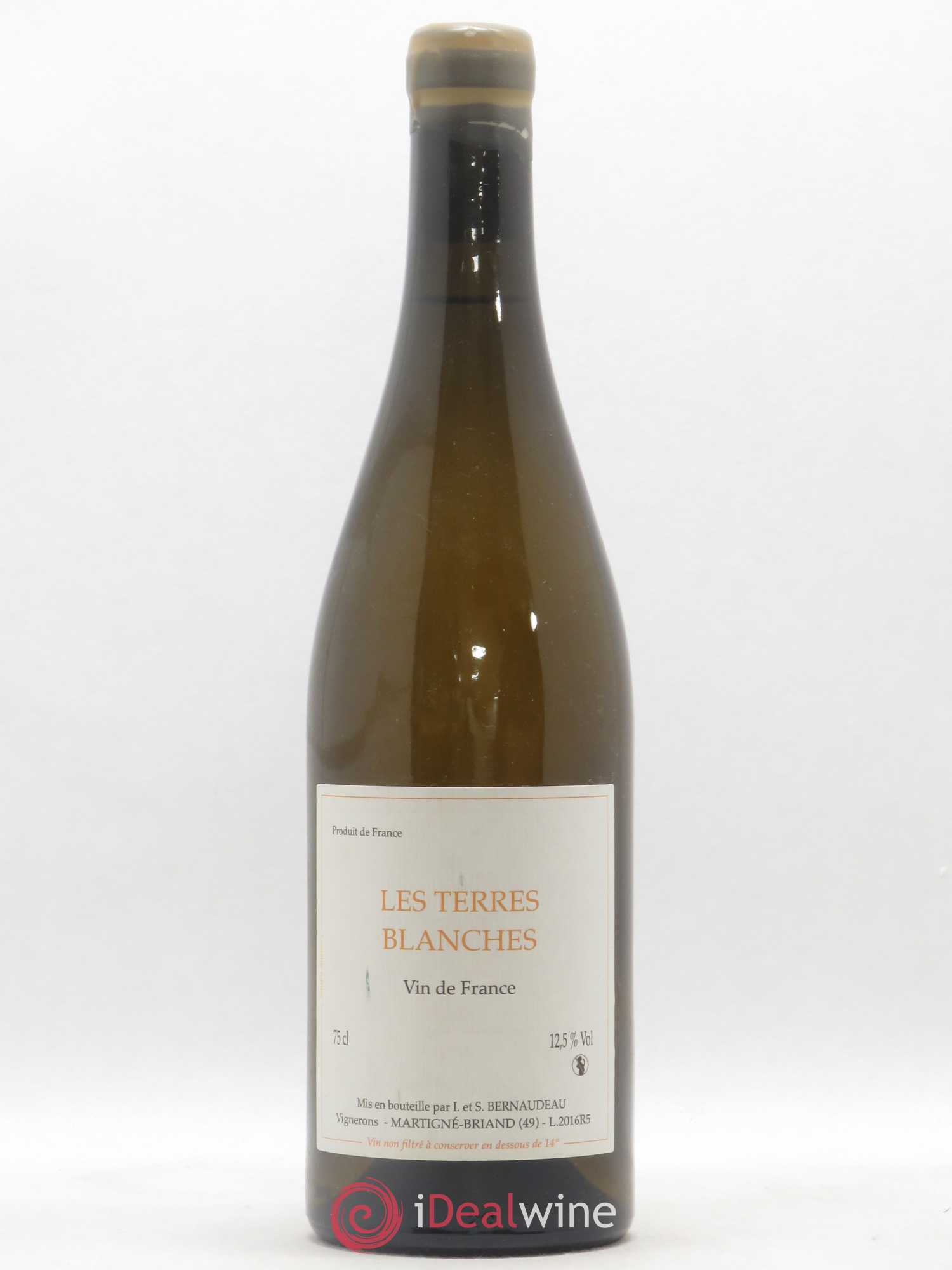 Vin de France Les Terres Blanches Stéphane Bernaudeau 2016 - Lot de 1 bouteille - 0