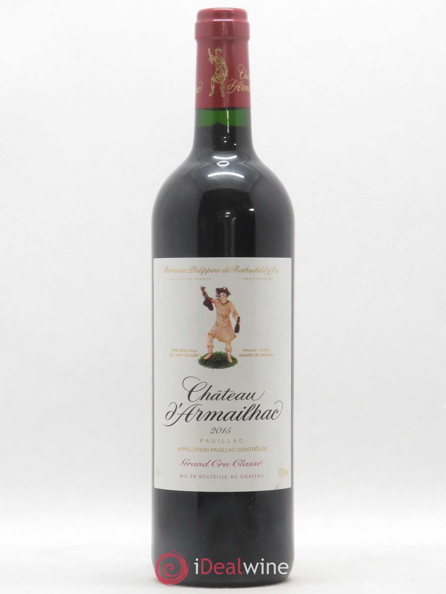 Château d' Armailhac - Mouton Baron(ne) Philippe 5ème Grand Cru Classé 2015 - Lot de 1 bouteille - 0