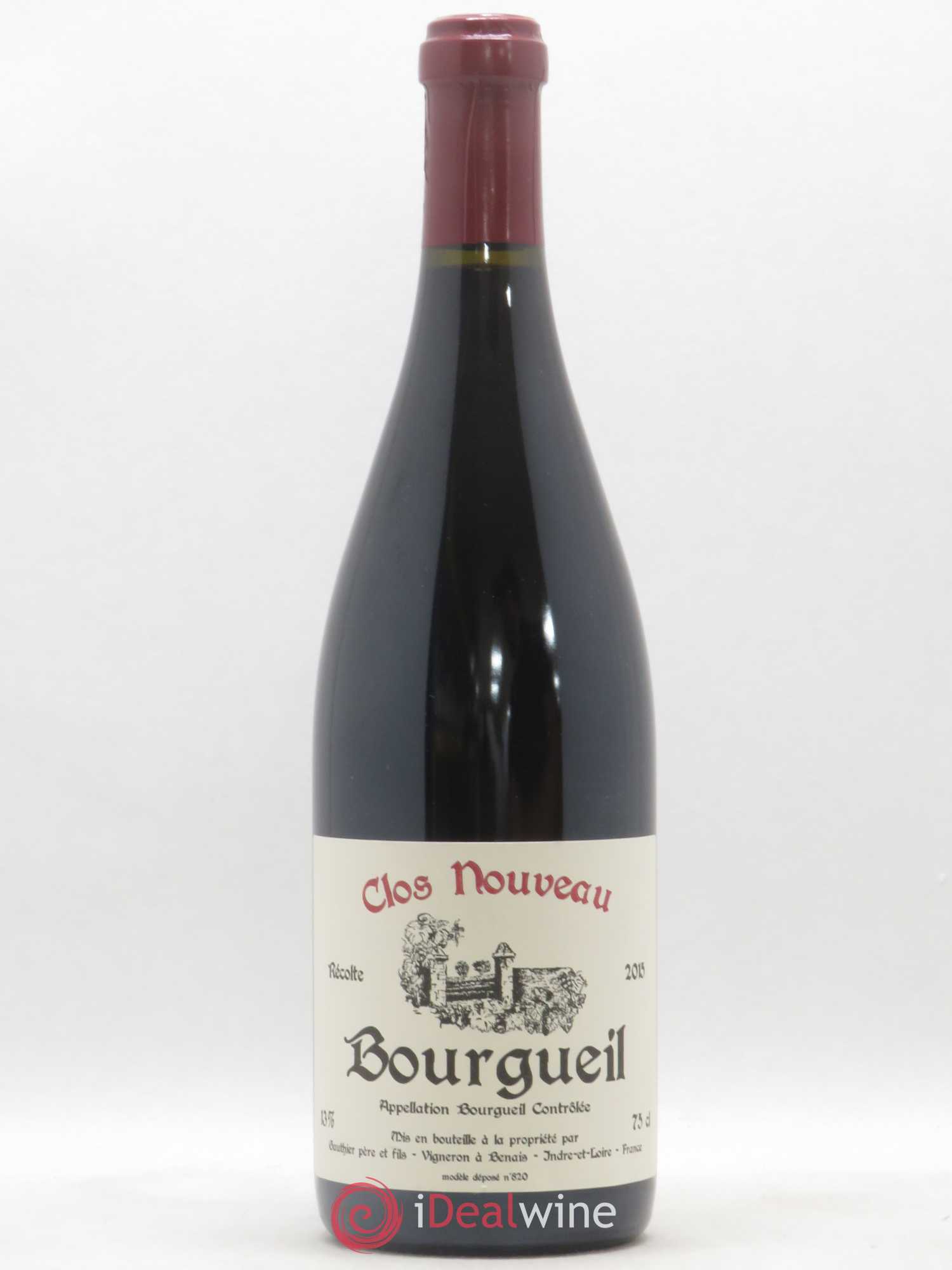 Bourgueil Clos Nouveau Domaine du Bel Air 2015 - Lot de 1 bouteille - 0