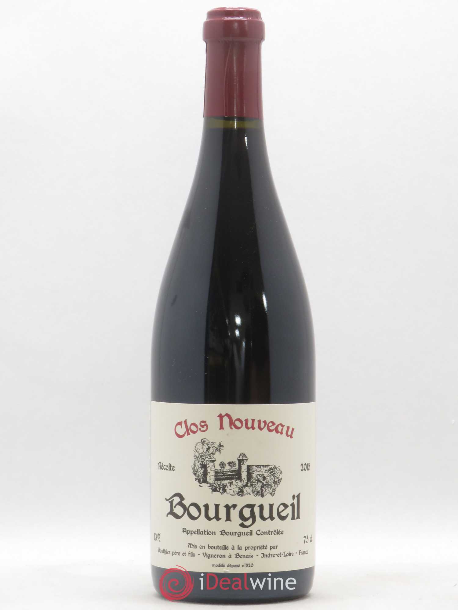 Bourgueil Clos Nouveau Domaine du Bel Air 2015 - Lot de 1 bouteille - 0