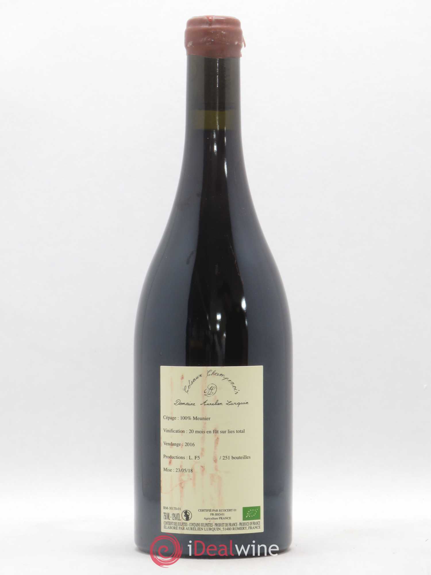 Coteaux Champenois Domaine Aurélien Lurquin 2016 - Posten von 1 Flasche - 1