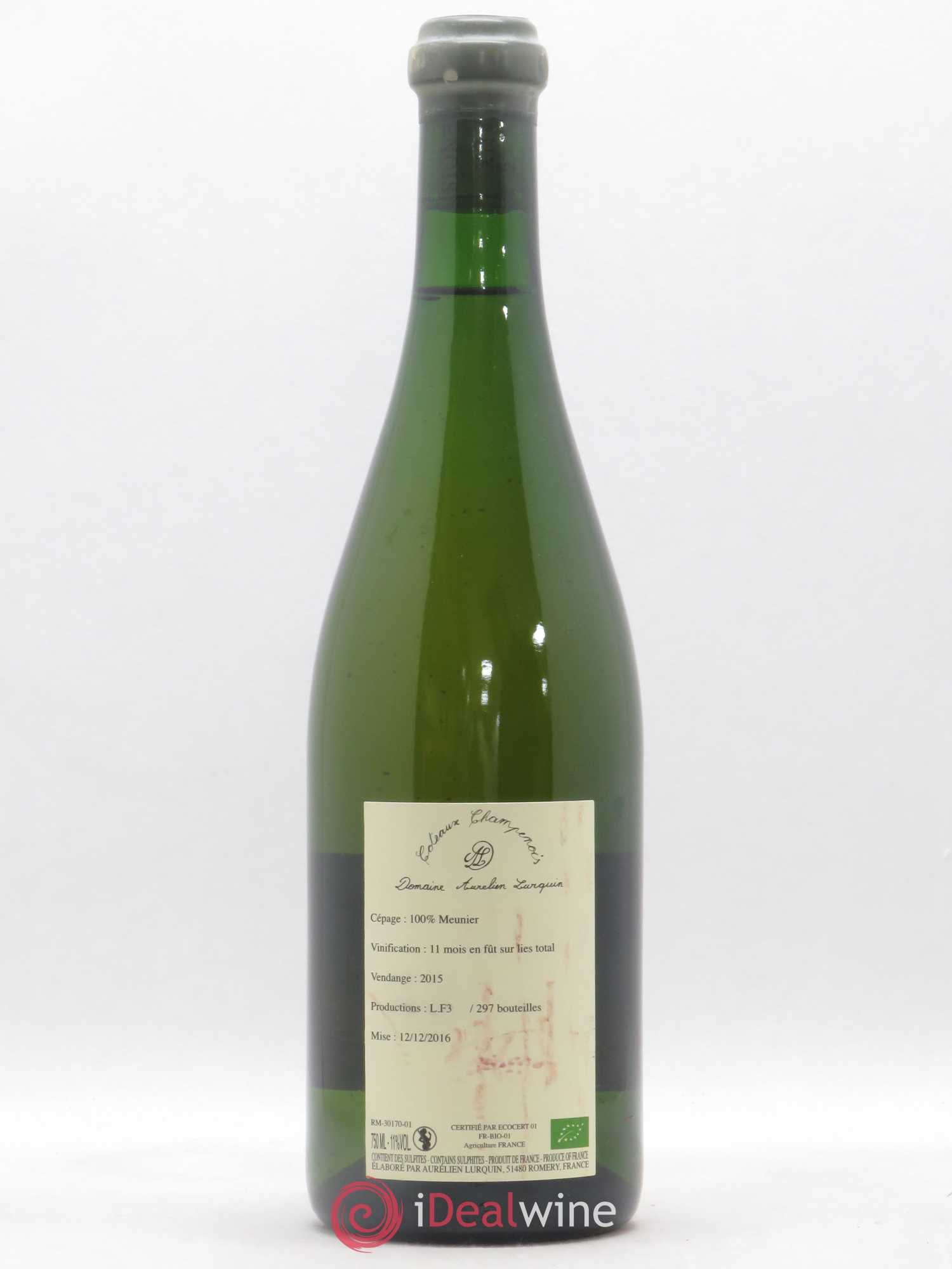 Coteaux Champenois Domaine Aurélien Lurquin 2015 - Posten von 1 Flasche - 1