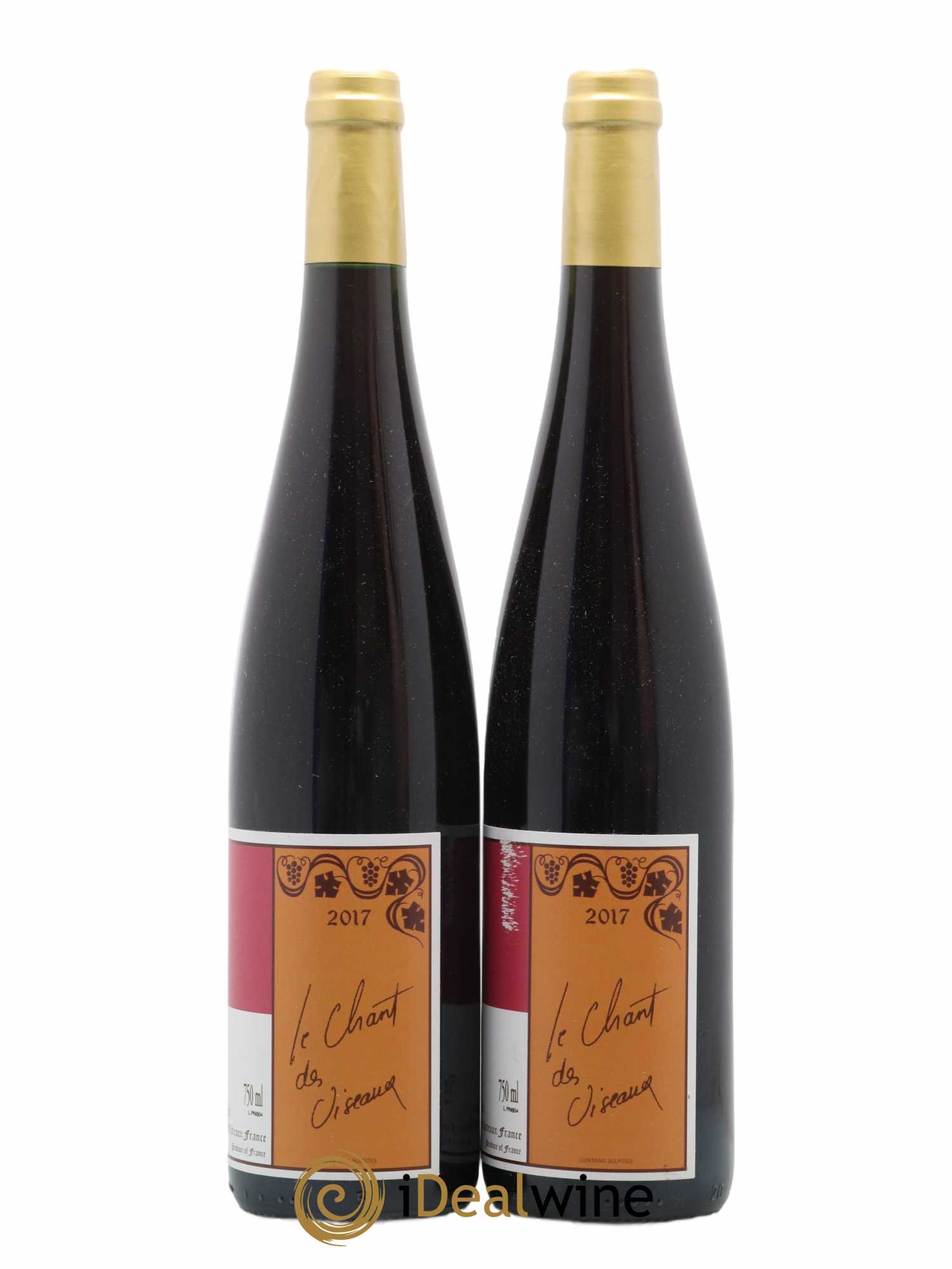 Alsace Pinot noir Le Chant des Oiseaux Gérard Schueller (Domaine)  (no reserve) 2017 - Lot of 2 bottles - 1