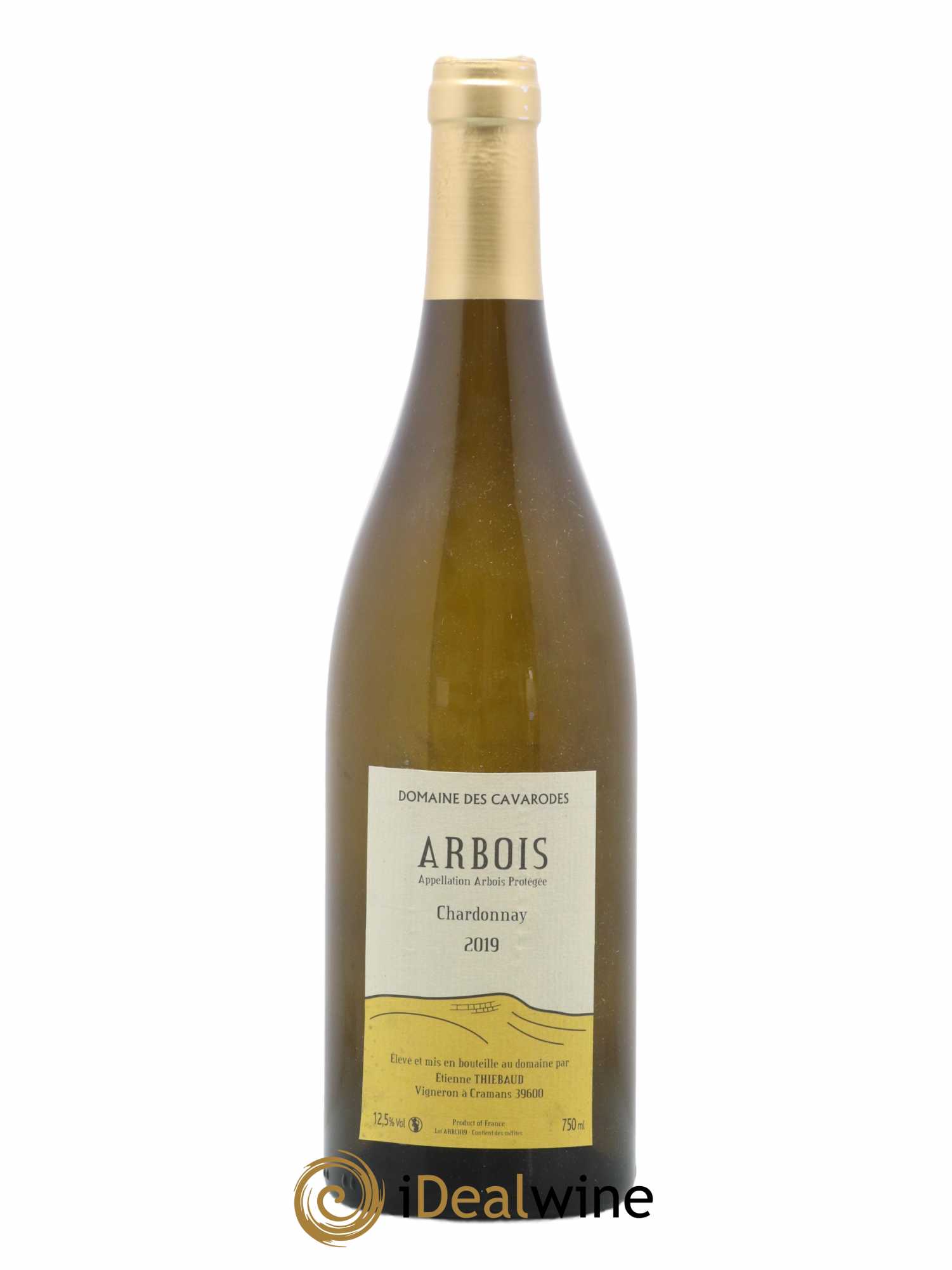 Arbois Chardonnay Cavarodes (Domaine des) - Etienne Thiébaud (sans prix de réserve) 2019 - Lot de 1 bouteille - 0