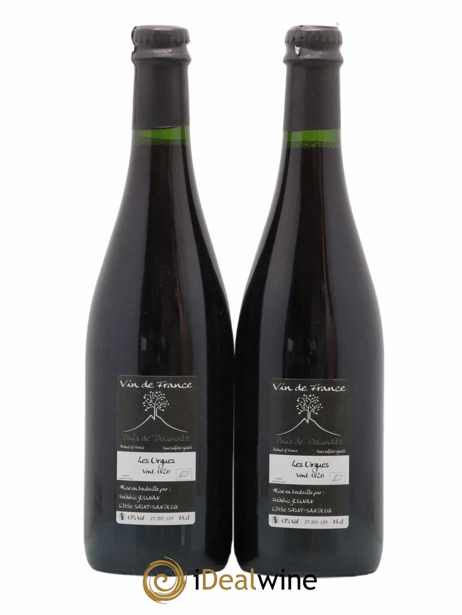 Vin de France Les Orgues Vignoble de l'Arbre Blanc  (no reserve) 2018 - Lot of 2 bottles - 1