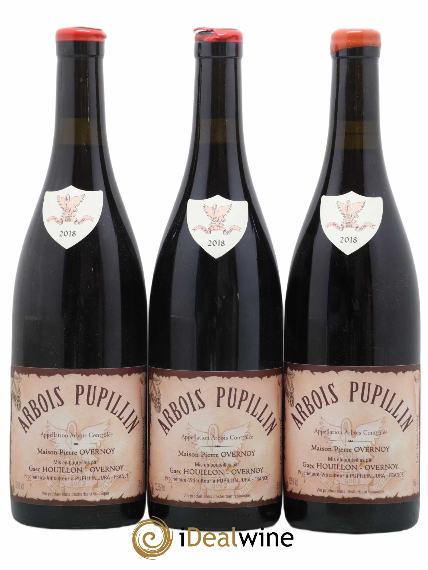 Arbois-Pupillin Poulsard (cire rouge) Overnoy-Houillon (Domaine) (no reserve) 2018 - Lot of 3 bottles - 0