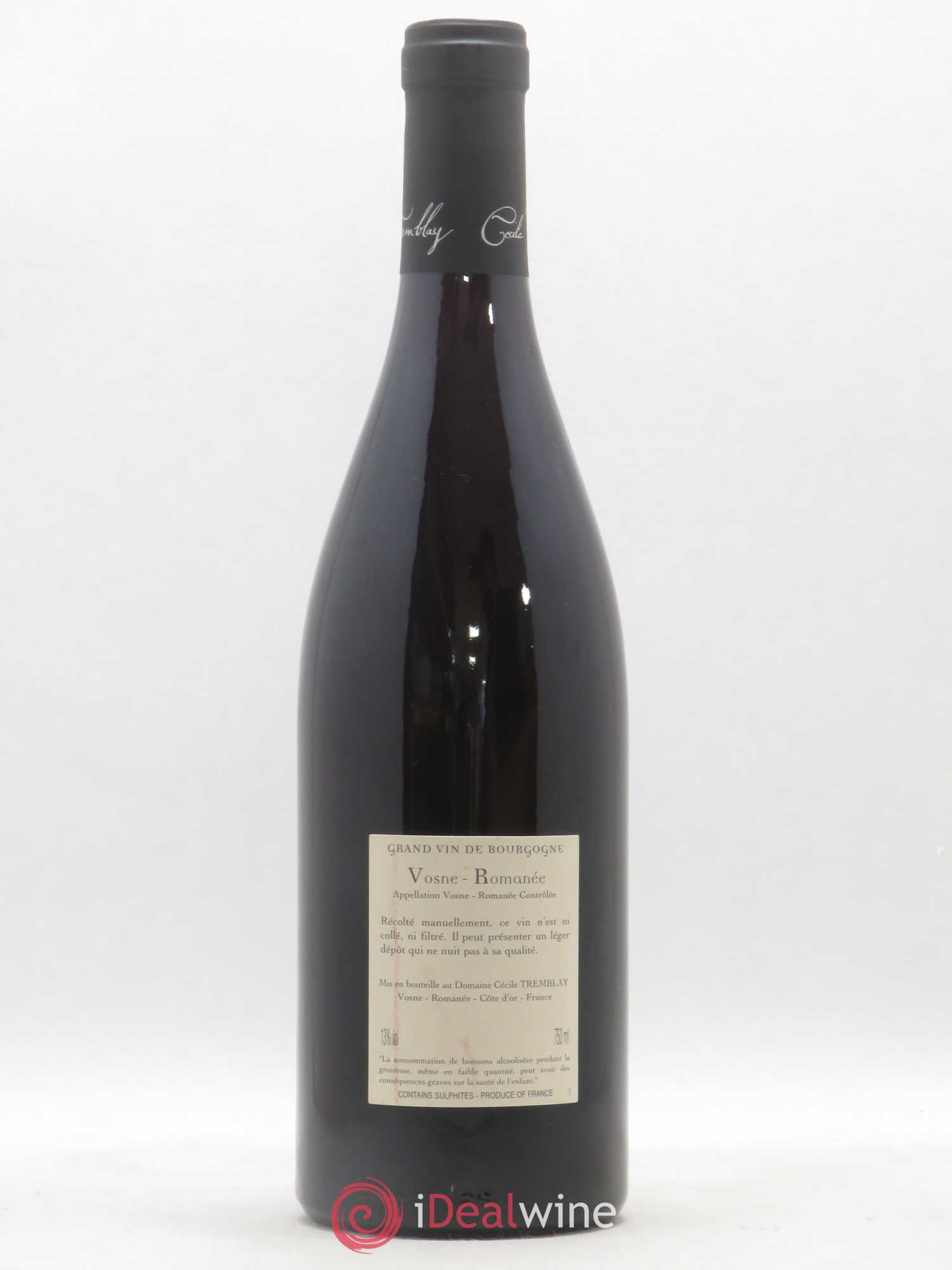 Vosne-Romanée Vieilles Vignes Cécile Tremblay (sans prix de réserve) 2017 - Lot de 1 bouteille - 1