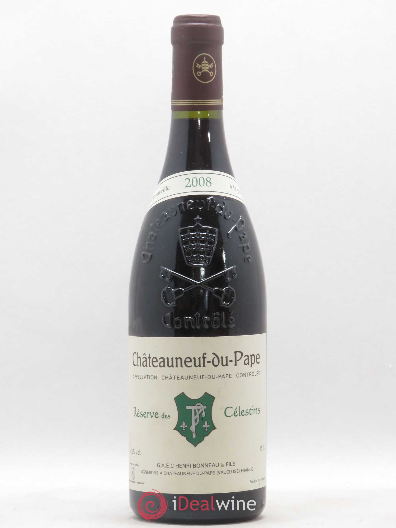 Châteauneuf-du-Pape Réserve des Célestins Henri Bonneau & Fils 2008 - Lot de 1 bouteille - 0