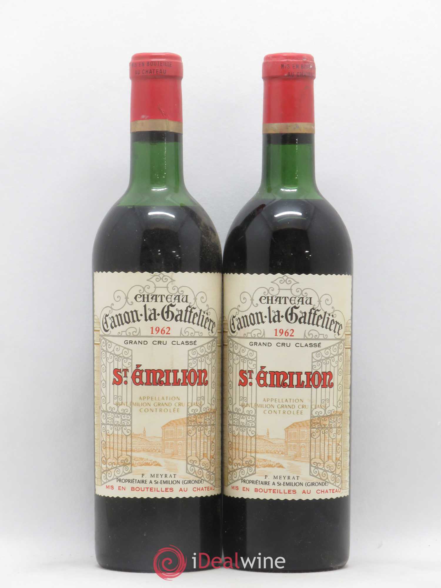 Château Canon la Gaffelière 1er Grand Cru Classé B 1962 - Lot de 2 bouteilles - 0