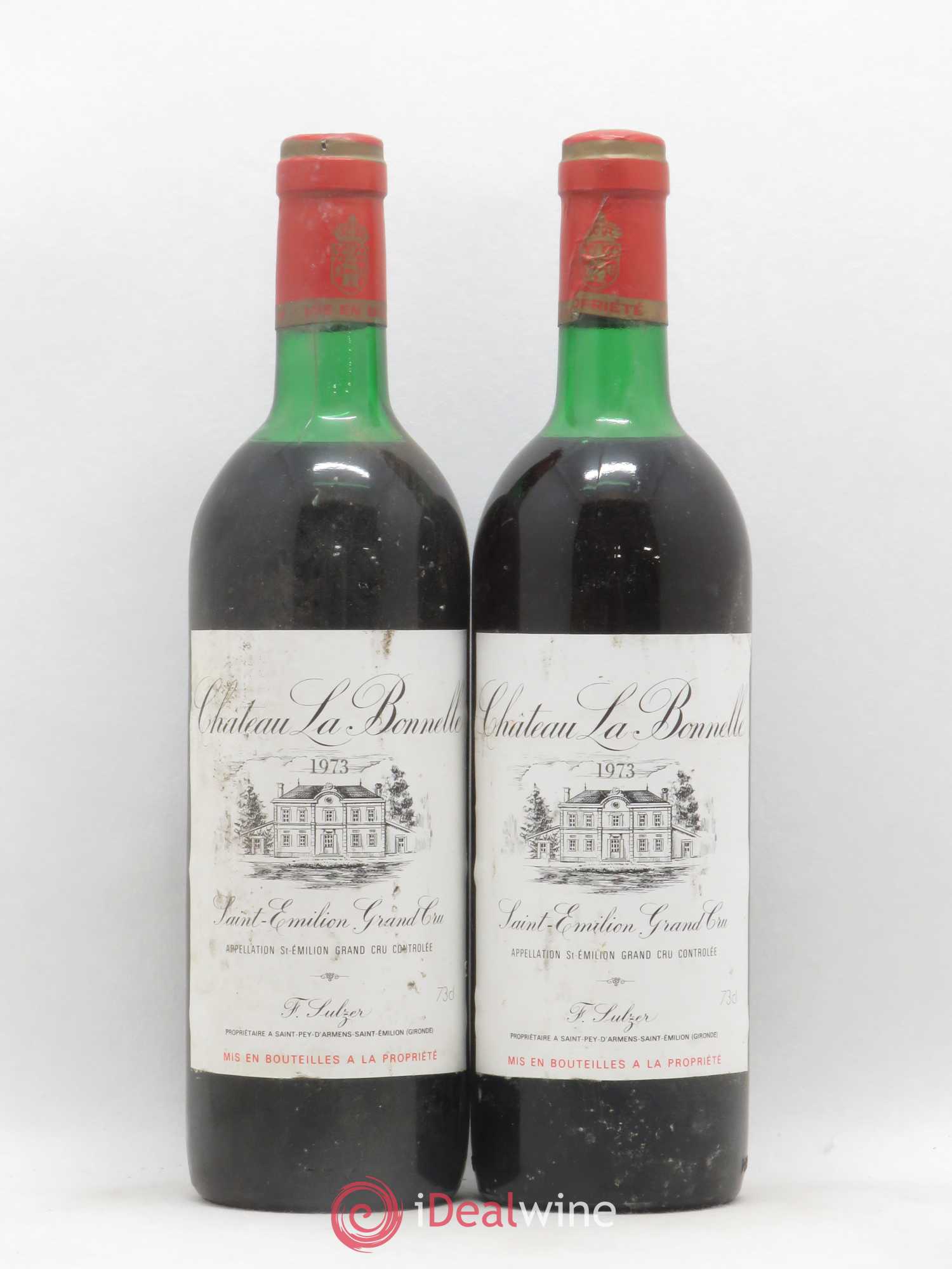 Saint-Émilion Grand Cru Château la Bonnelle 1973 - Posten von 2 Flaschen - 0