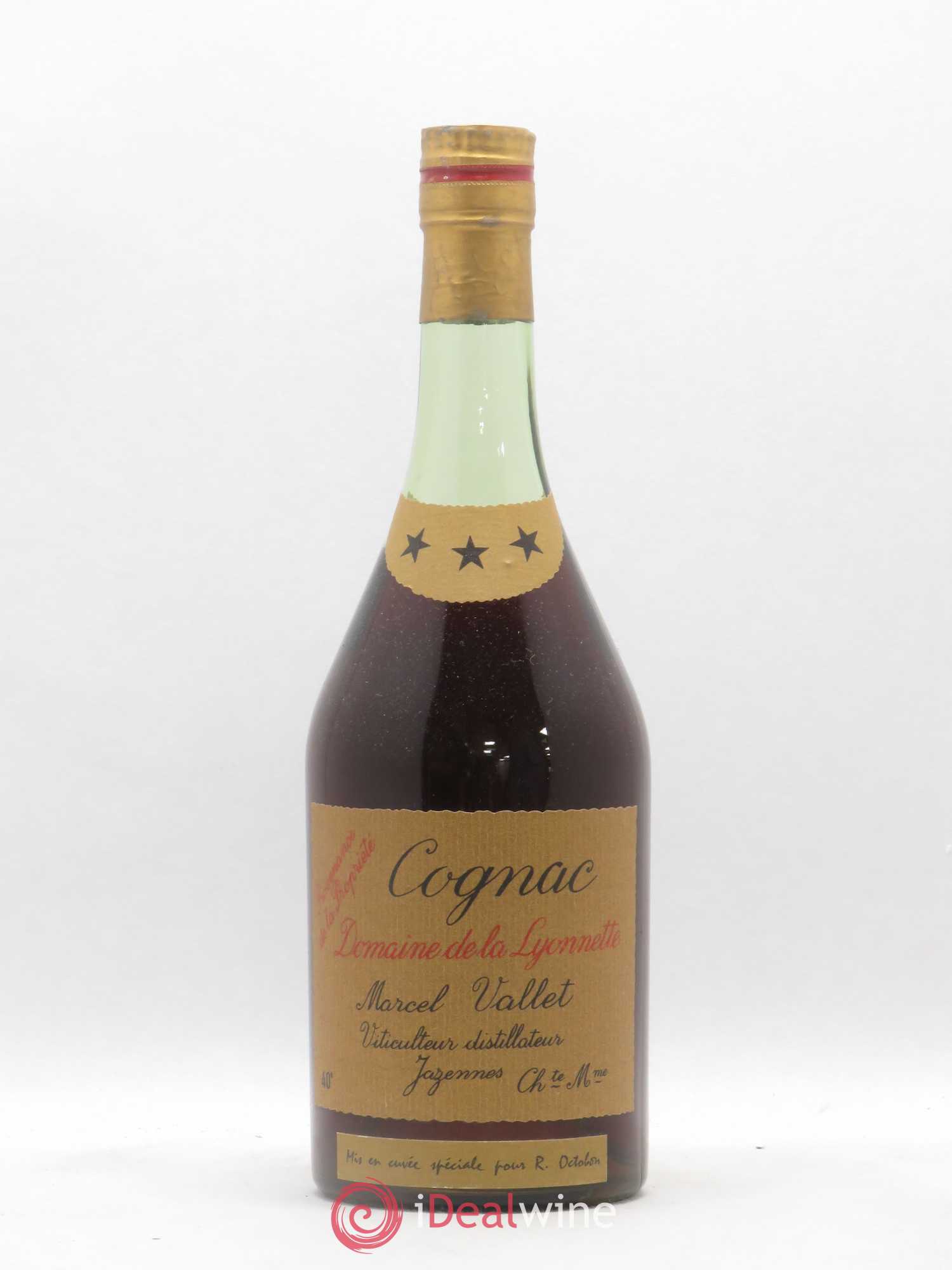 Cognac Marcel Vallet Domaine de la Lyonnette - Posten von 1 Flasche - 0