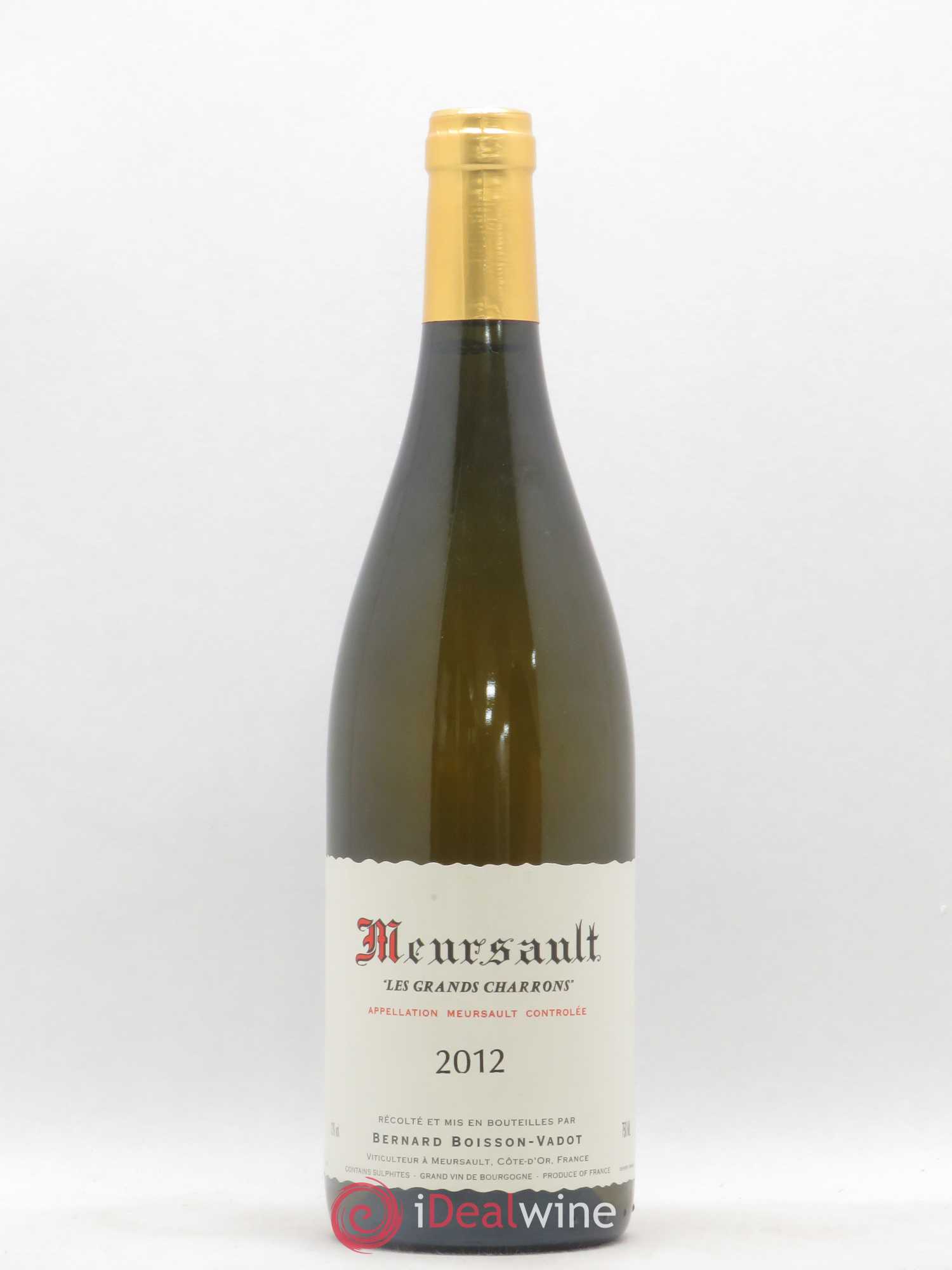 Meursault Les Grands Charrons Boisson-Vadot (Domaine) 2012 - Lot de 1 bouteille - 0