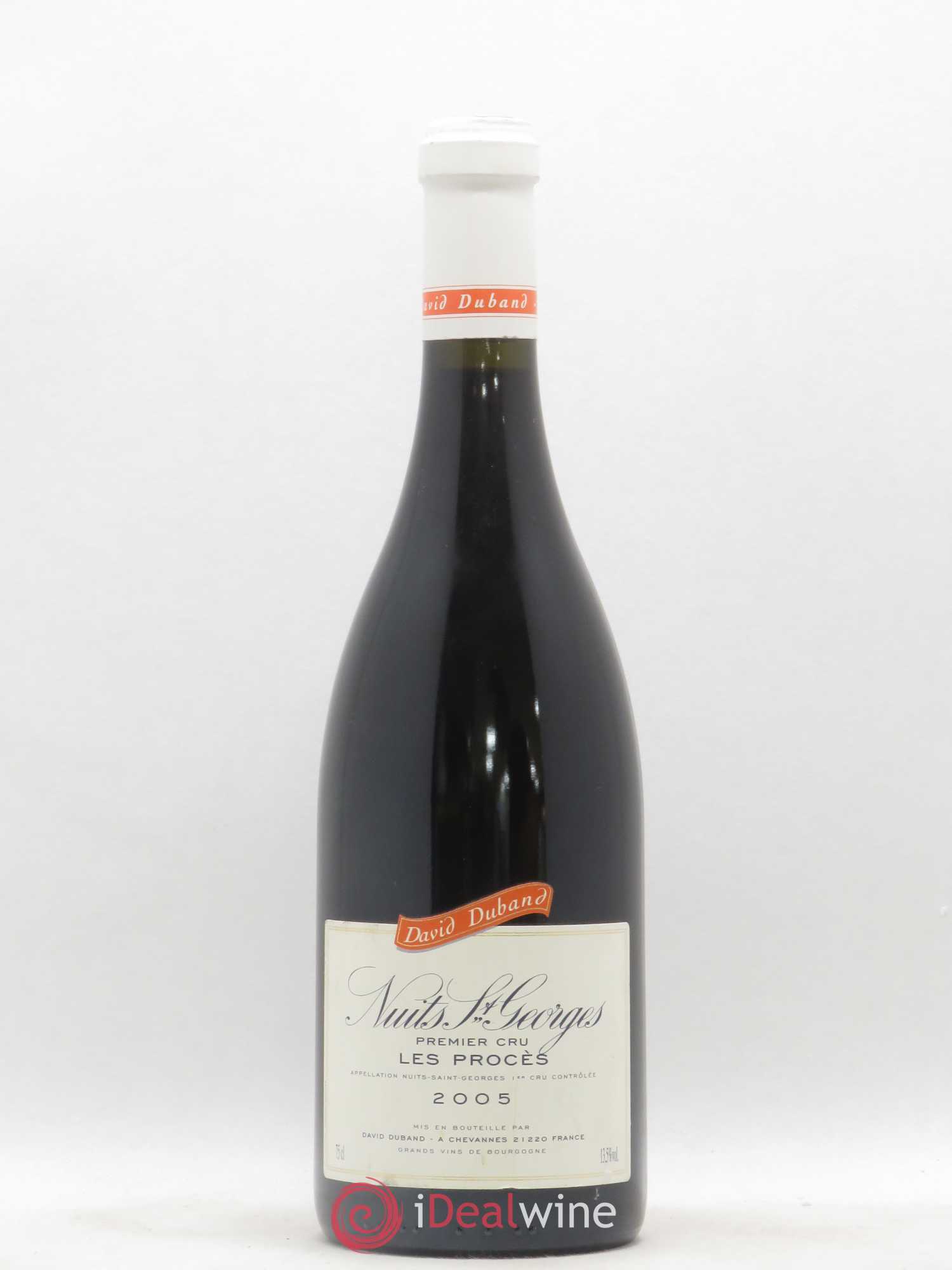 Nuits-Saint-Georges 1er Cru Les Procès David Duband (Domaine) 2005 - Lot de 1 bouteille - 0