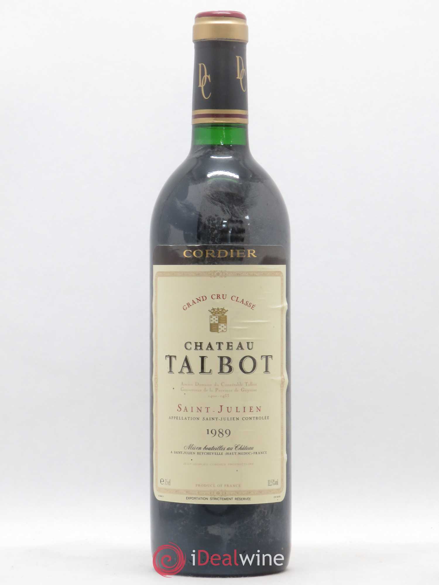 Château Talbot 4ème Grand Cru Classé 1989 - Lot de 1 bouteille - 0