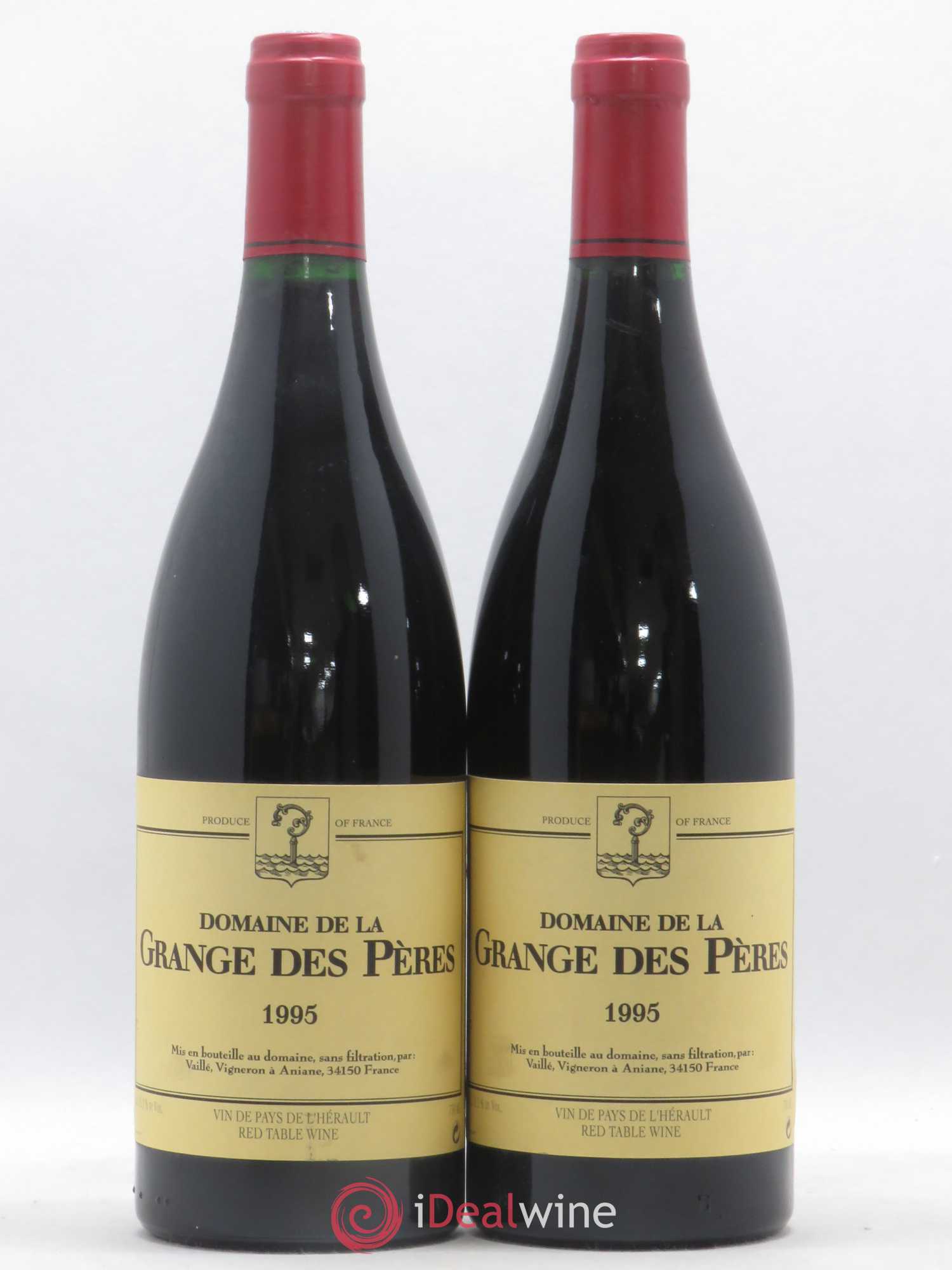 Pays d'Hérault Grange des Pères Laurent Vaillé 1995 - Lot de 2 bouteilles - 0