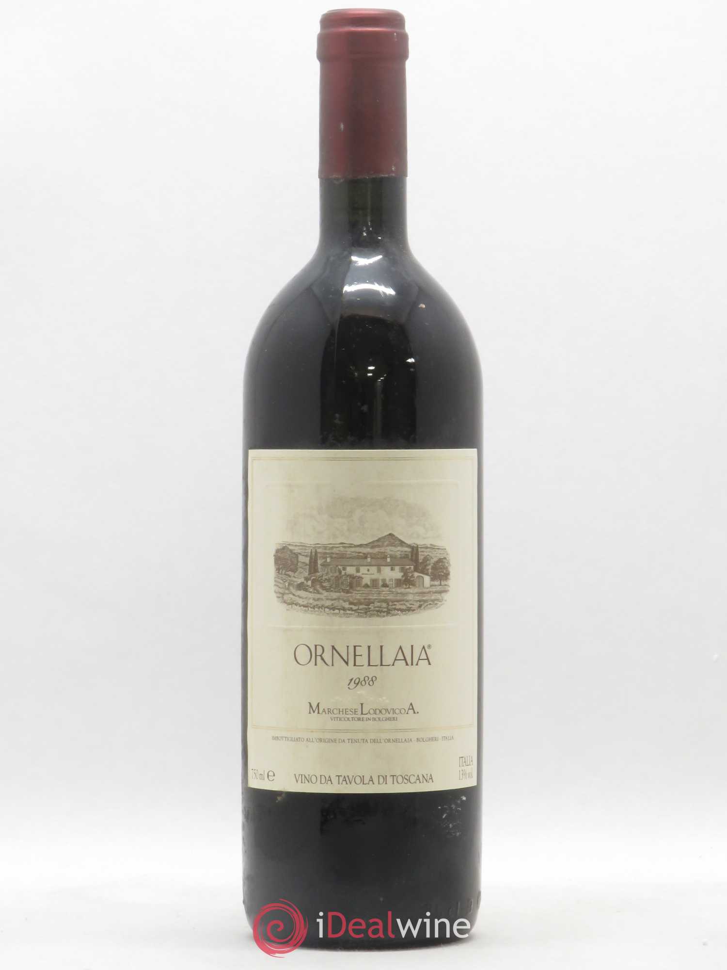 Bolgheri DOC Superiore Ornellaia Tenuta Dell'Ornellaia - Frescobaldi 1988 - Lot de 1 bouteille - 0