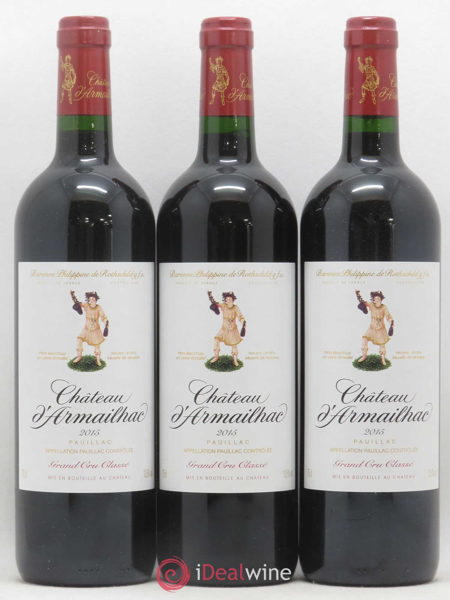 Château d' Armailhac - Mouton Baron(ne) Philippe 5ème Grand Cru Classé 2015 - Lot de 6 bouteilles - 1