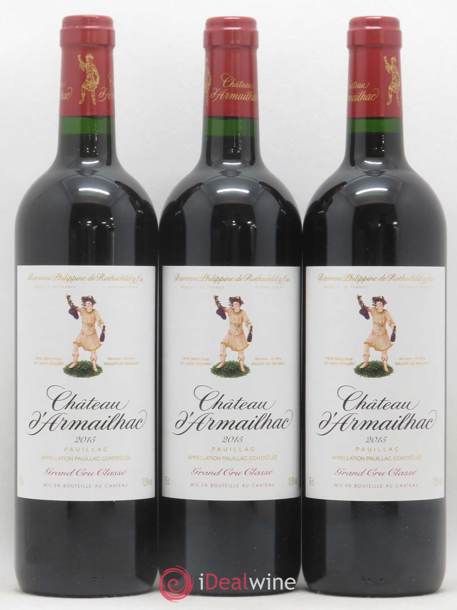 Château d' Armailhac - Mouton Baron(ne) Philippe 5ème Grand Cru Classé 2015 - Lot de 6 bouteilles - 2