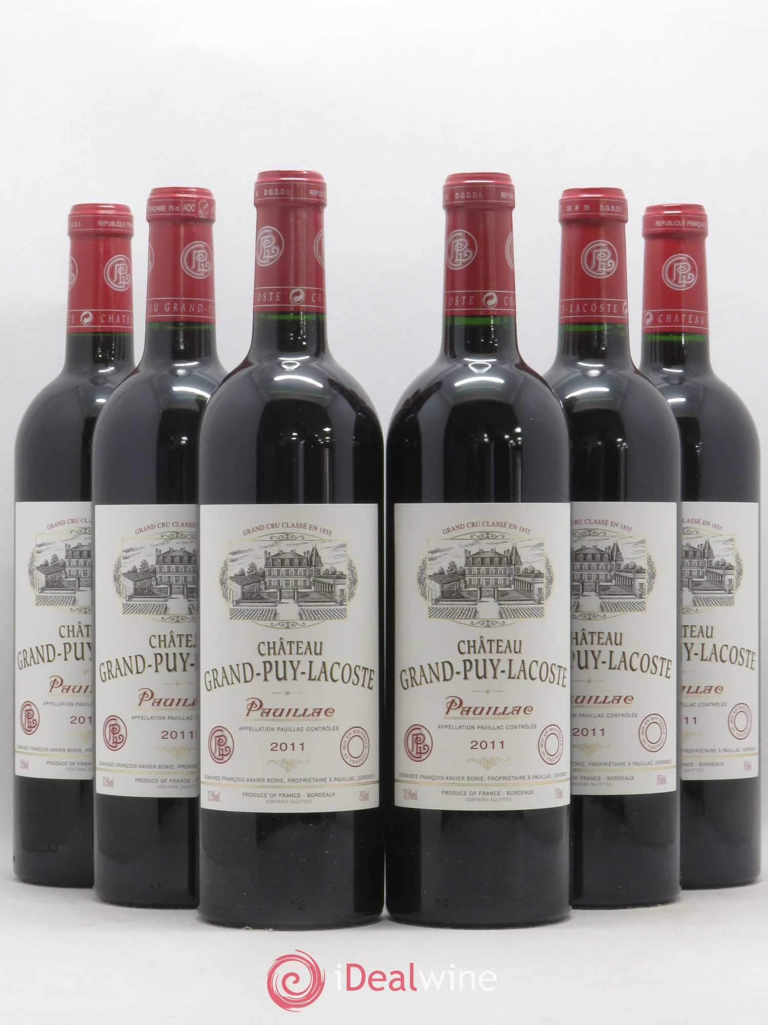Château Grand Puy Lacoste 5ème Grand Cru Classé 2011 - Lot de 6 bouteilles - 0