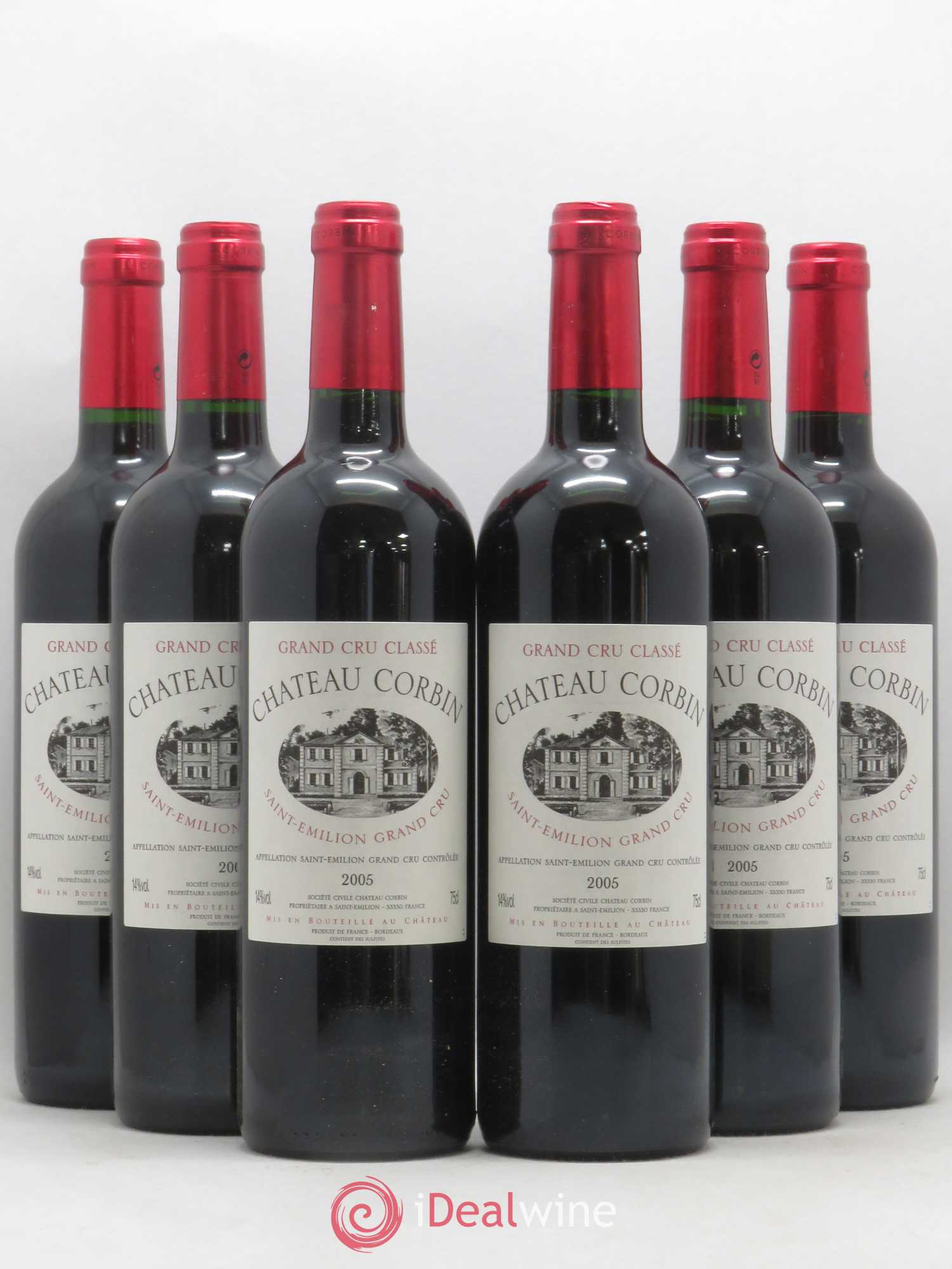 Château Corbin Grand Cru Classé 2005 - Lot de 6 bouteilles - 0