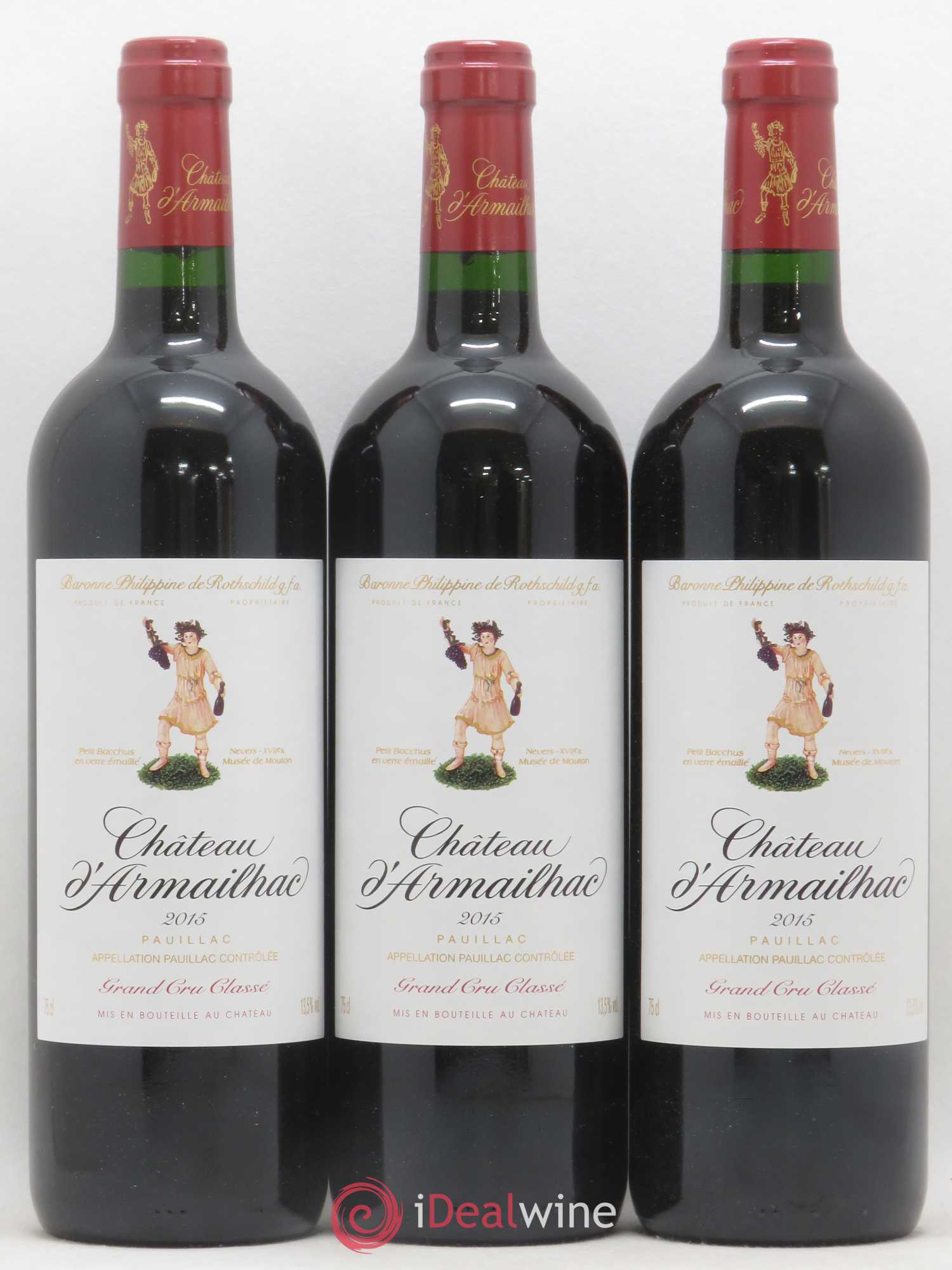 Château d' Armailhac - Mouton Baron(ne) Philippe 5ème Grand Cru Classé 2015 - Lot de 6 bouteilles - 1
