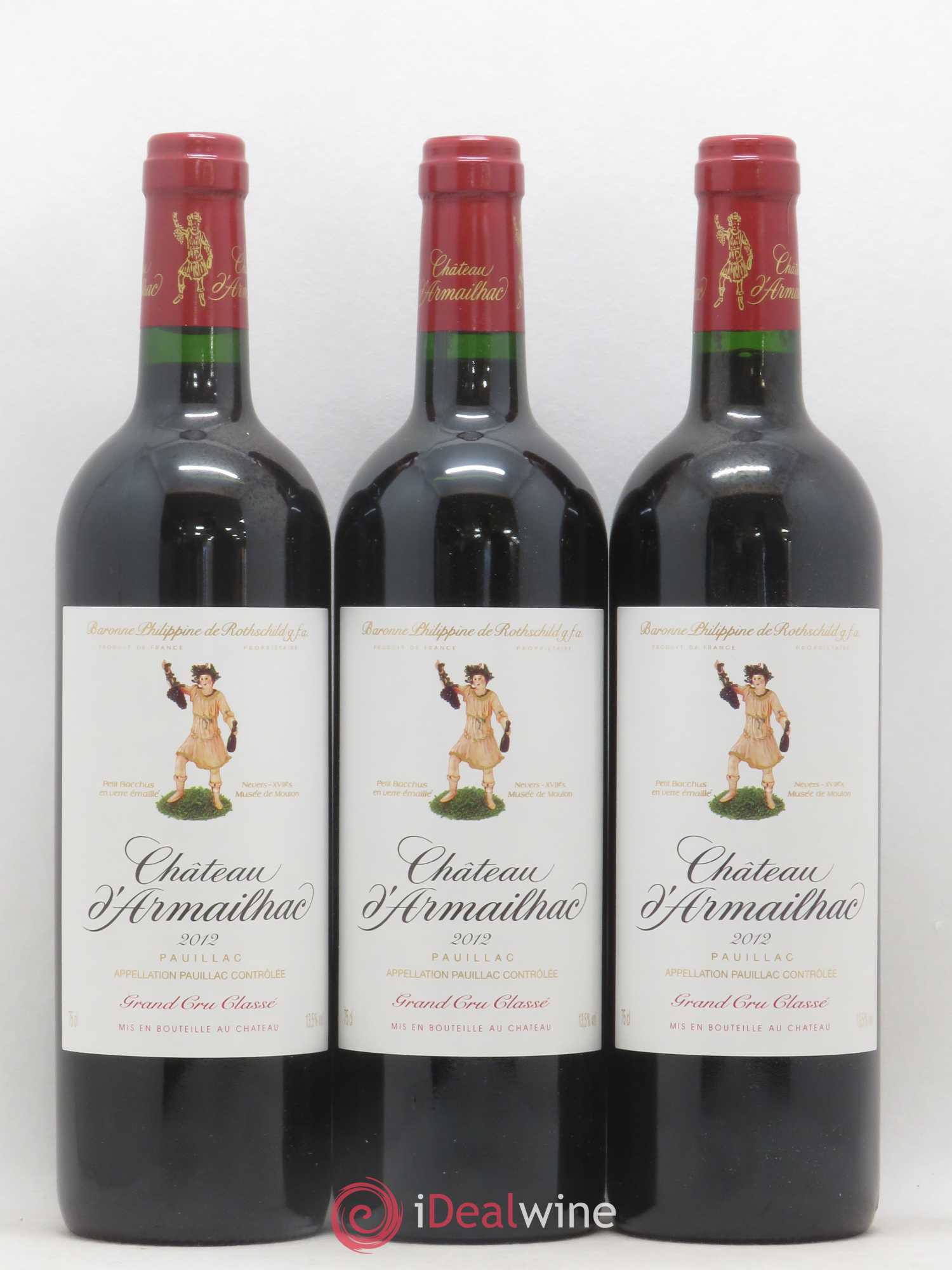 Château d' Armailhac - Mouton Baron(ne) Philippe 5ème Grand Cru Classé 2012 - Lotto di 12 bottiglie - 3