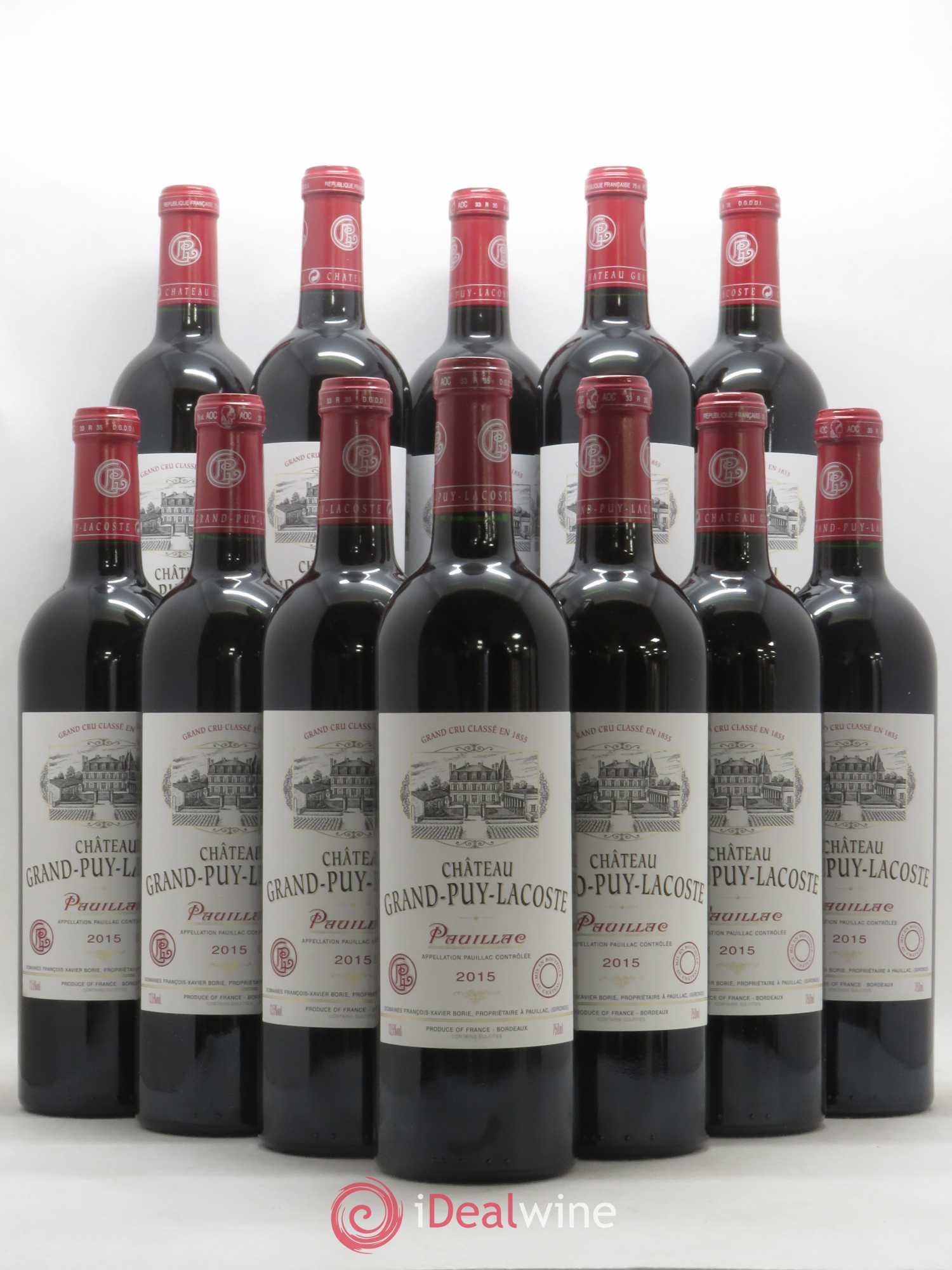Château Grand Puy Lacoste 5ème Grand Cru Classé 2015 - Lot de 12 bouteilles - 0