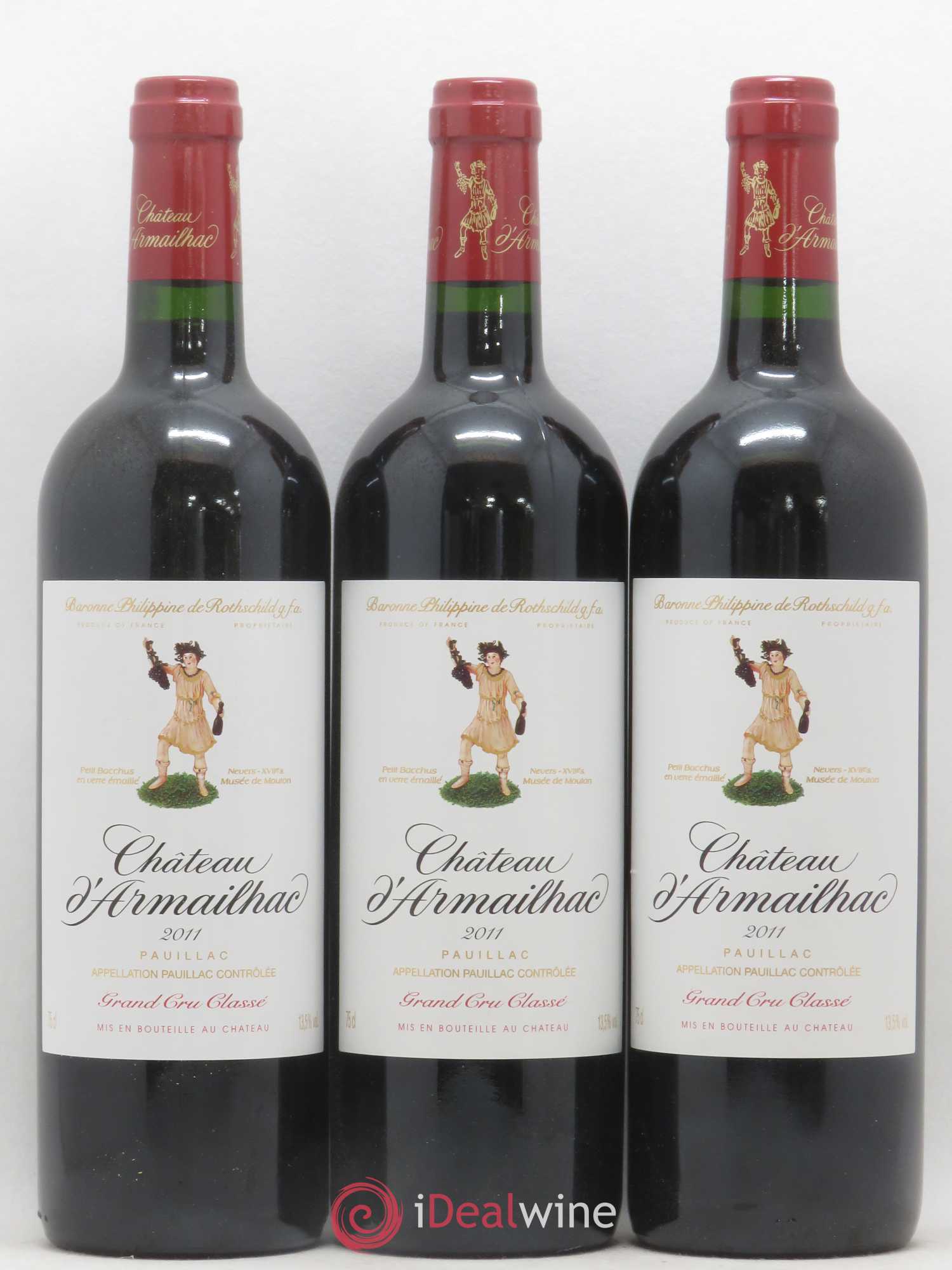 Château d' Armailhac - Mouton Baron(ne) Philippe 5ème Grand Cru Classé 2011 - Lotto di 12 bottiglie - 3