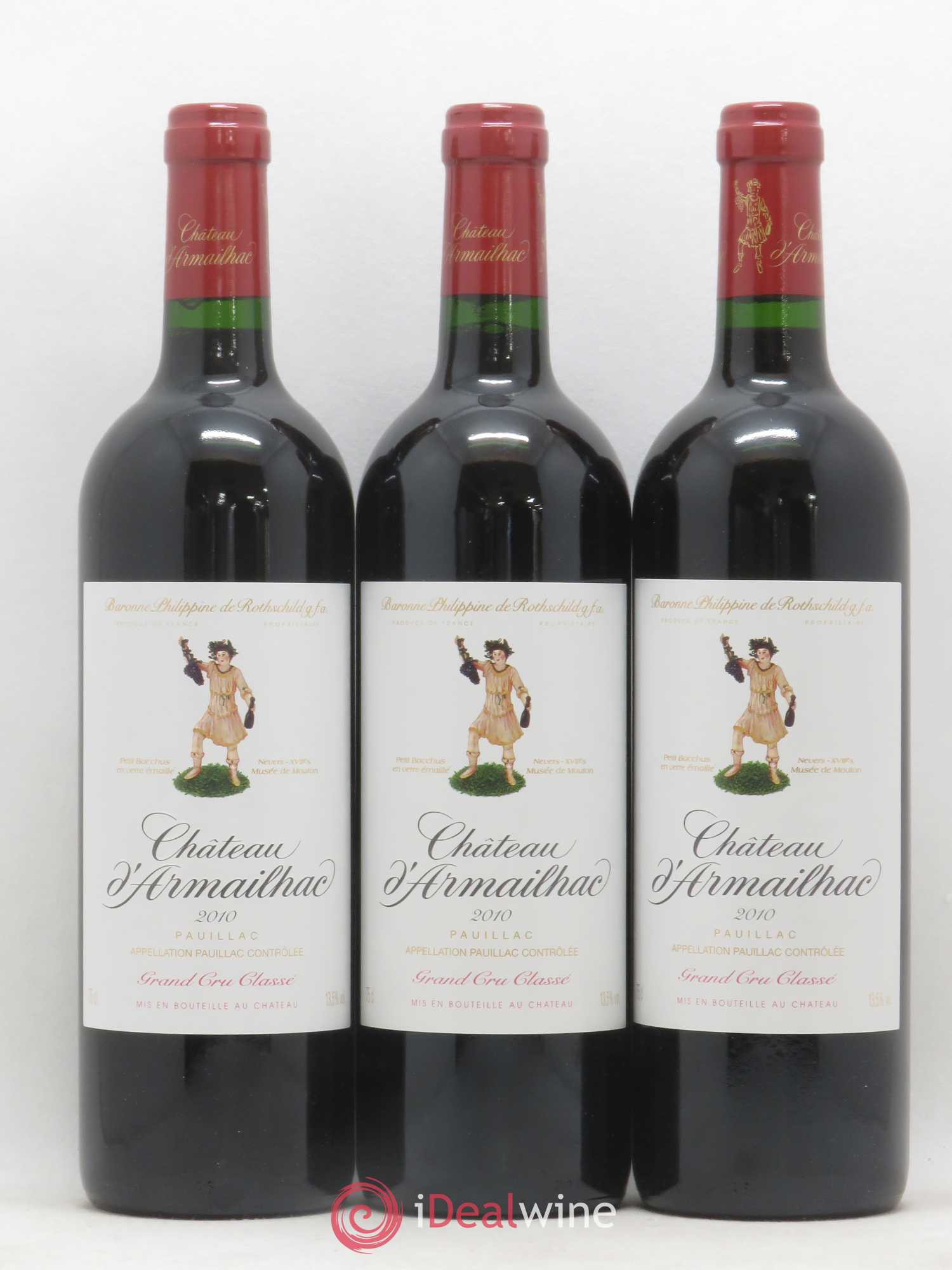 Château d' Armailhac - Mouton Baron(ne) Philippe 5ème Grand Cru Classé 2010 - Lot de 12 bouteilles - 1