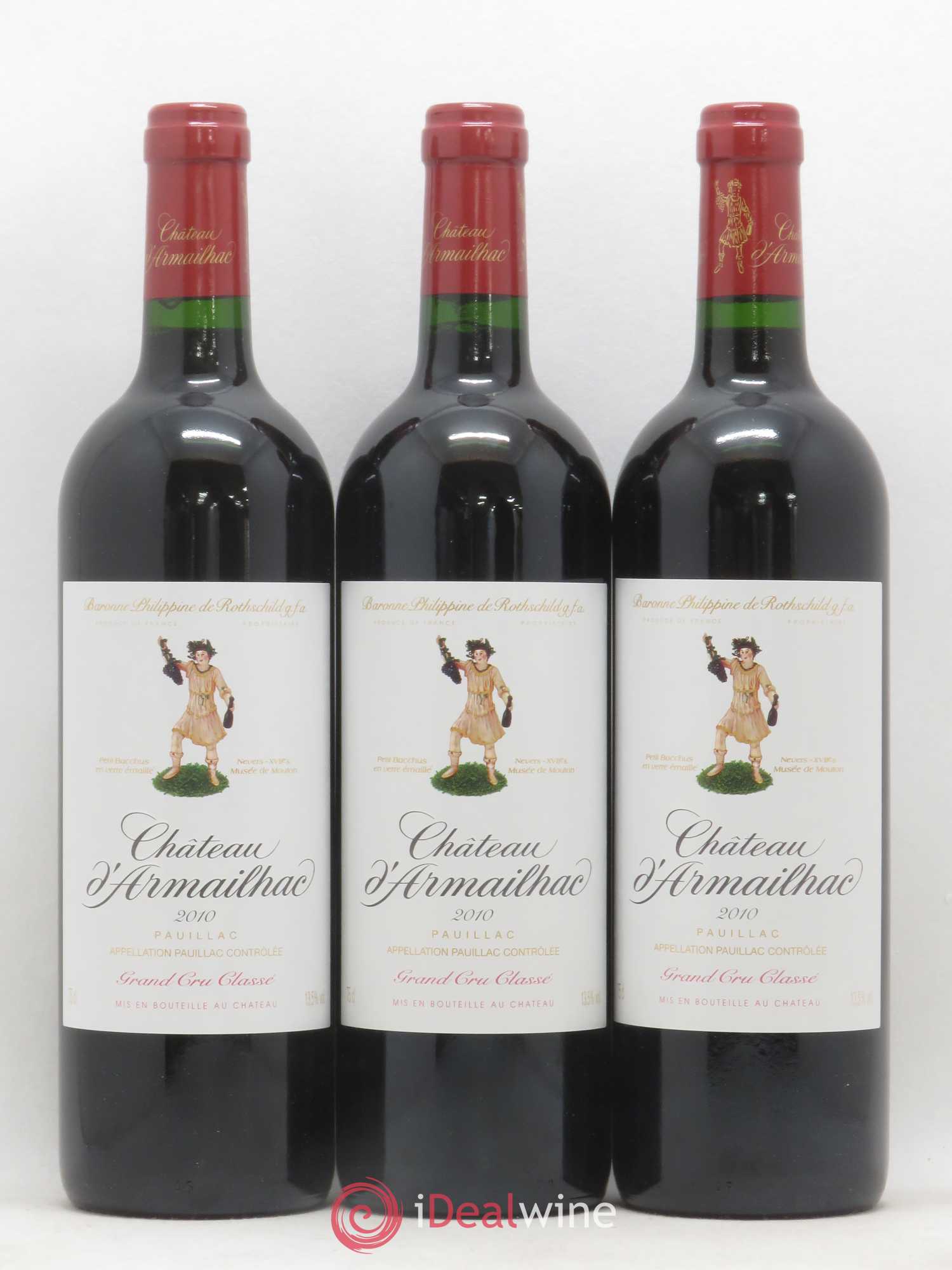 Château d' Armailhac - Mouton Baron(ne) Philippe 5ème Grand Cru Classé 2010 - Lot de 12 bouteilles - 3