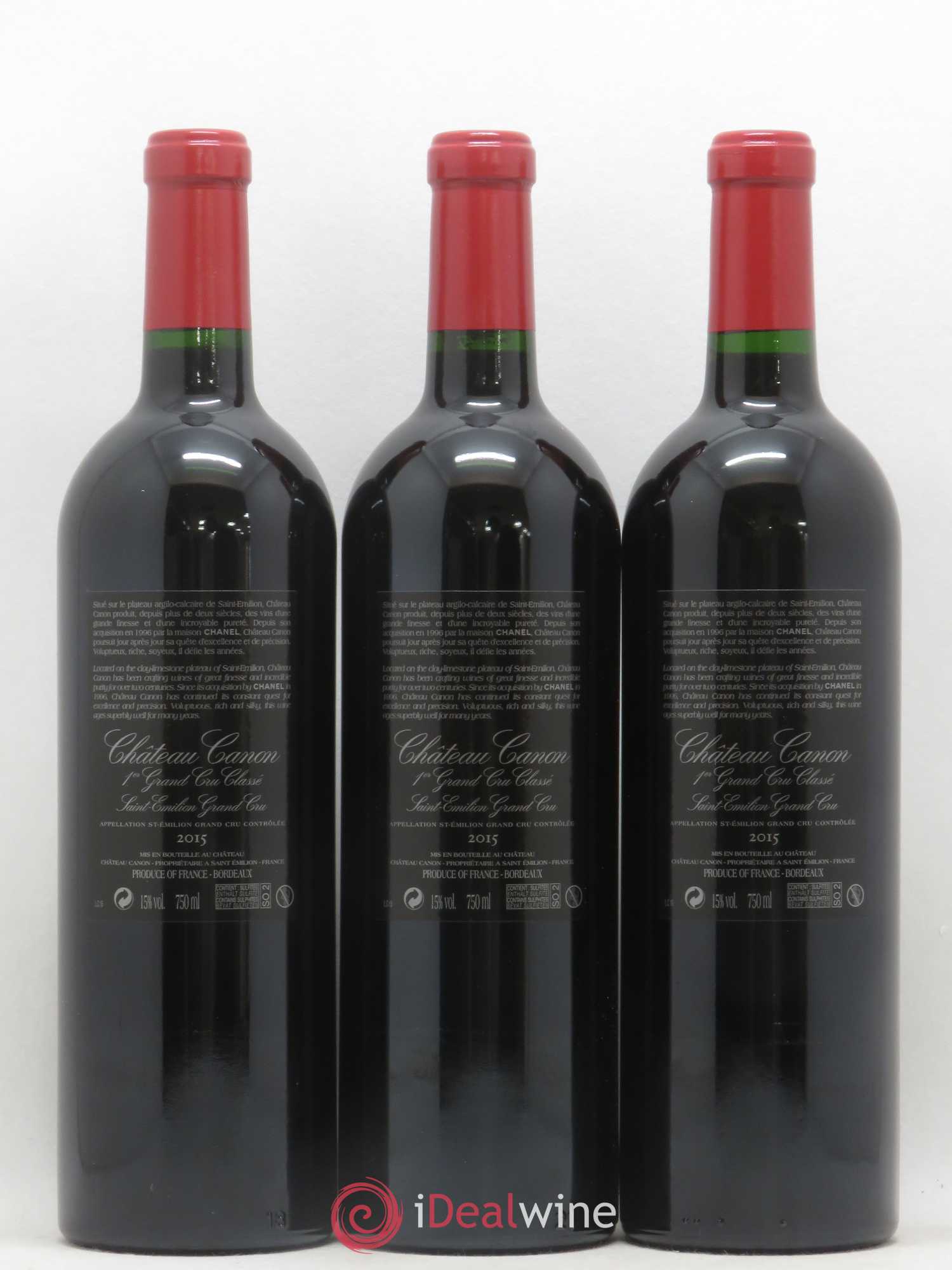 Château Canon 1er Grand Cru Classé B 2015 - Lotto di 6 bottiglie - 2