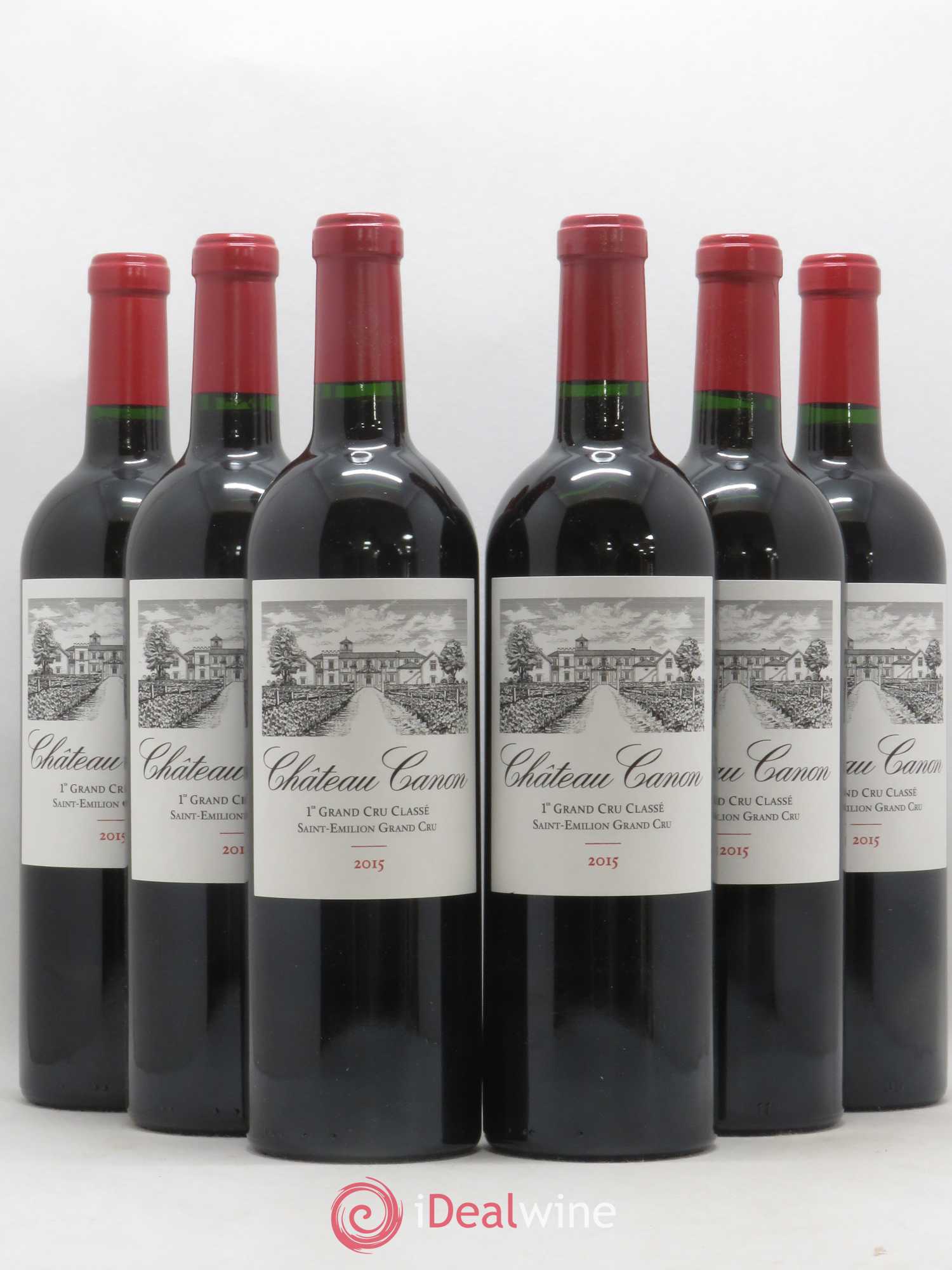 Château Canon 1er Grand Cru Classé B 2015 - Lotto di 6 bottiglie - 0
