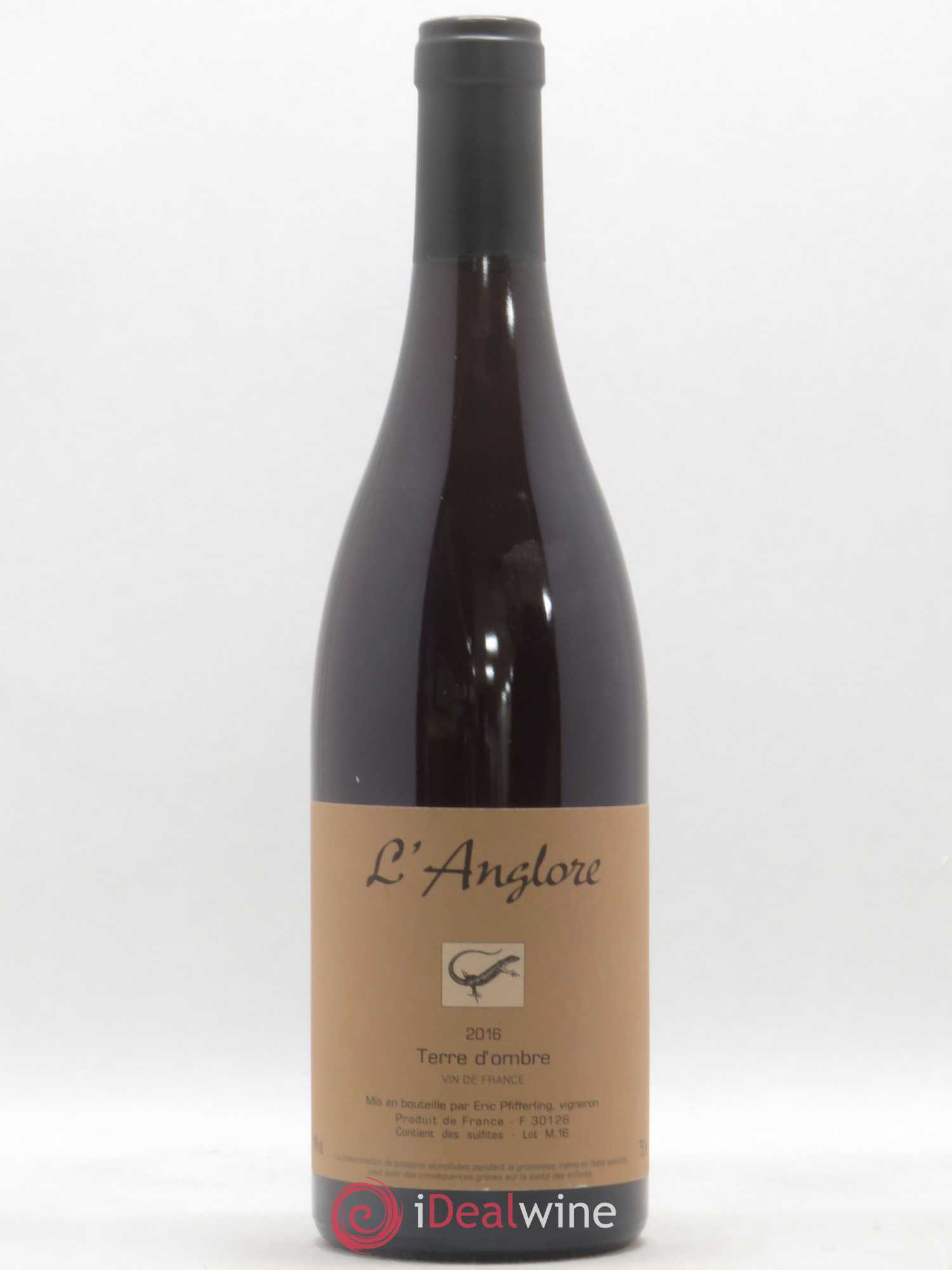 Vin de France Terre d'Ombre L'Anglore 2016 - Lot de 1 bouteille - 0