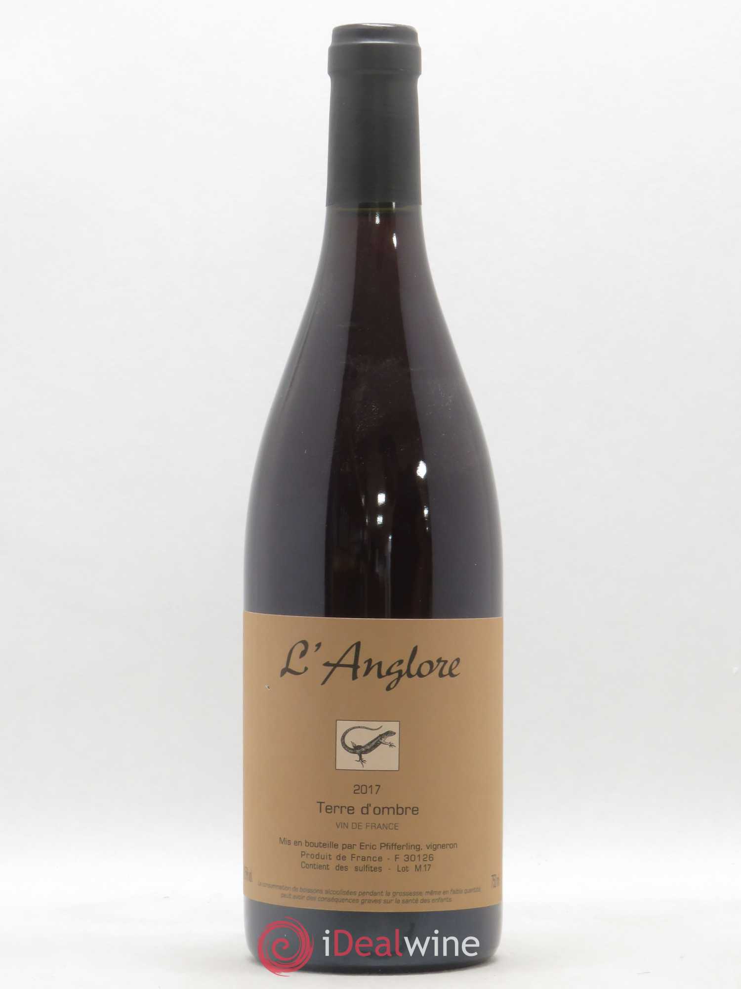 Vin de France Terre d'Ombre L'Anglore 2017 - Lot de 1 bouteille - 0