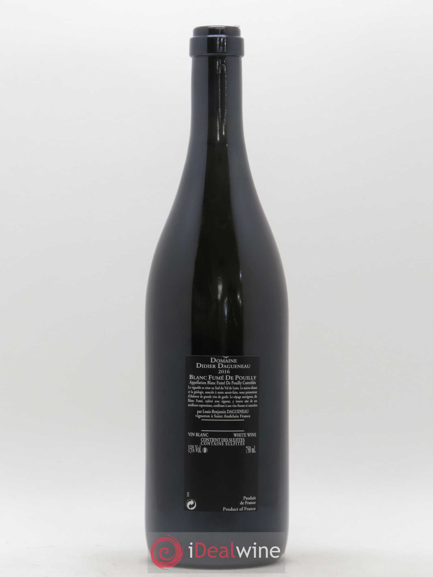 Vin de France (anciennement Pouilly-Fumé) Silex Dagueneau (Domaine Didier - Louis-Benjamin) 2016 - Lot de 1 bouteille - 1