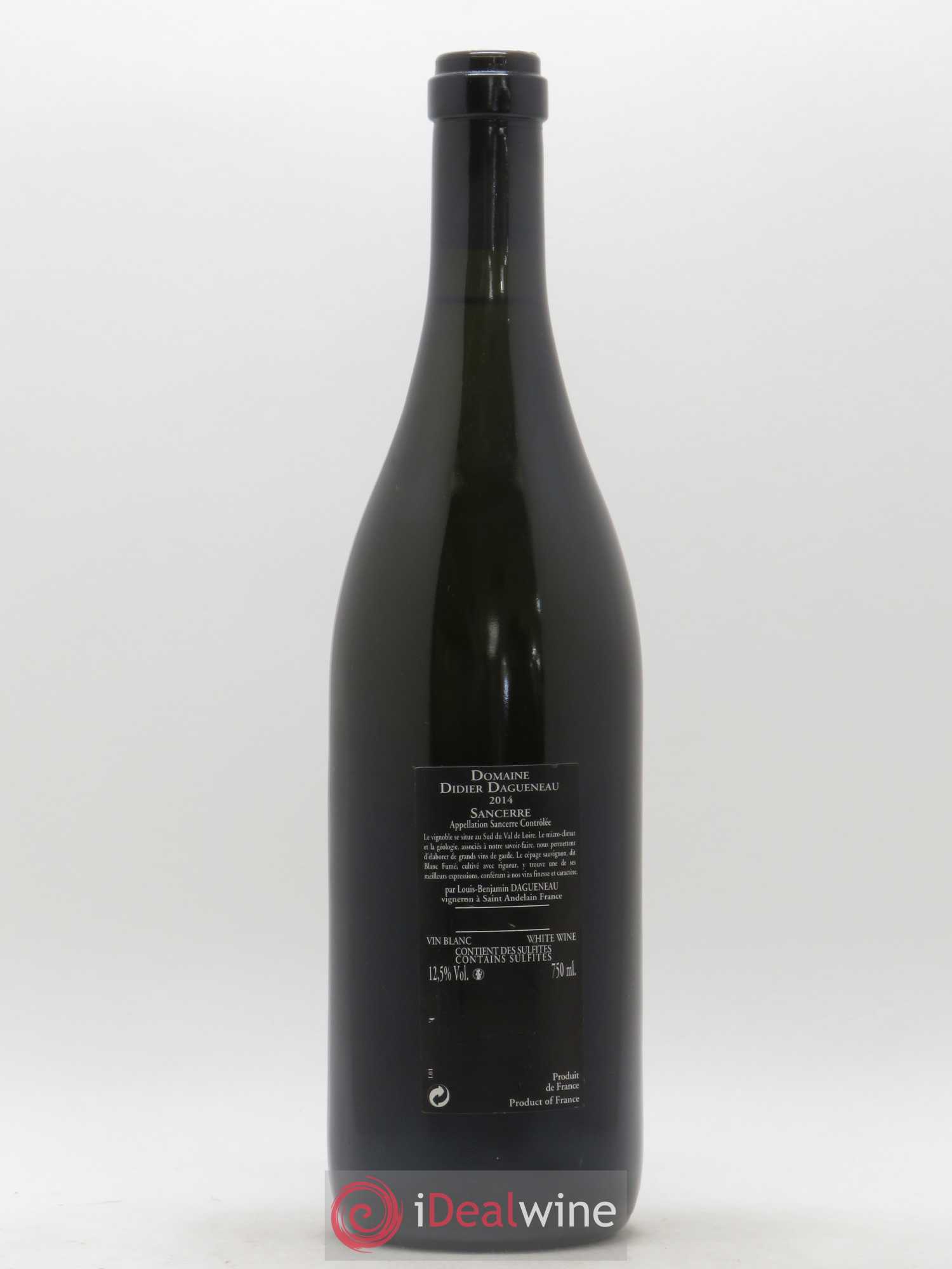 Sancerre Le Mont Damné Chavignol Dagueneau (Domaine Didier - Louis-Benjamin) 2014 - Lot de 1 bouteille - 1