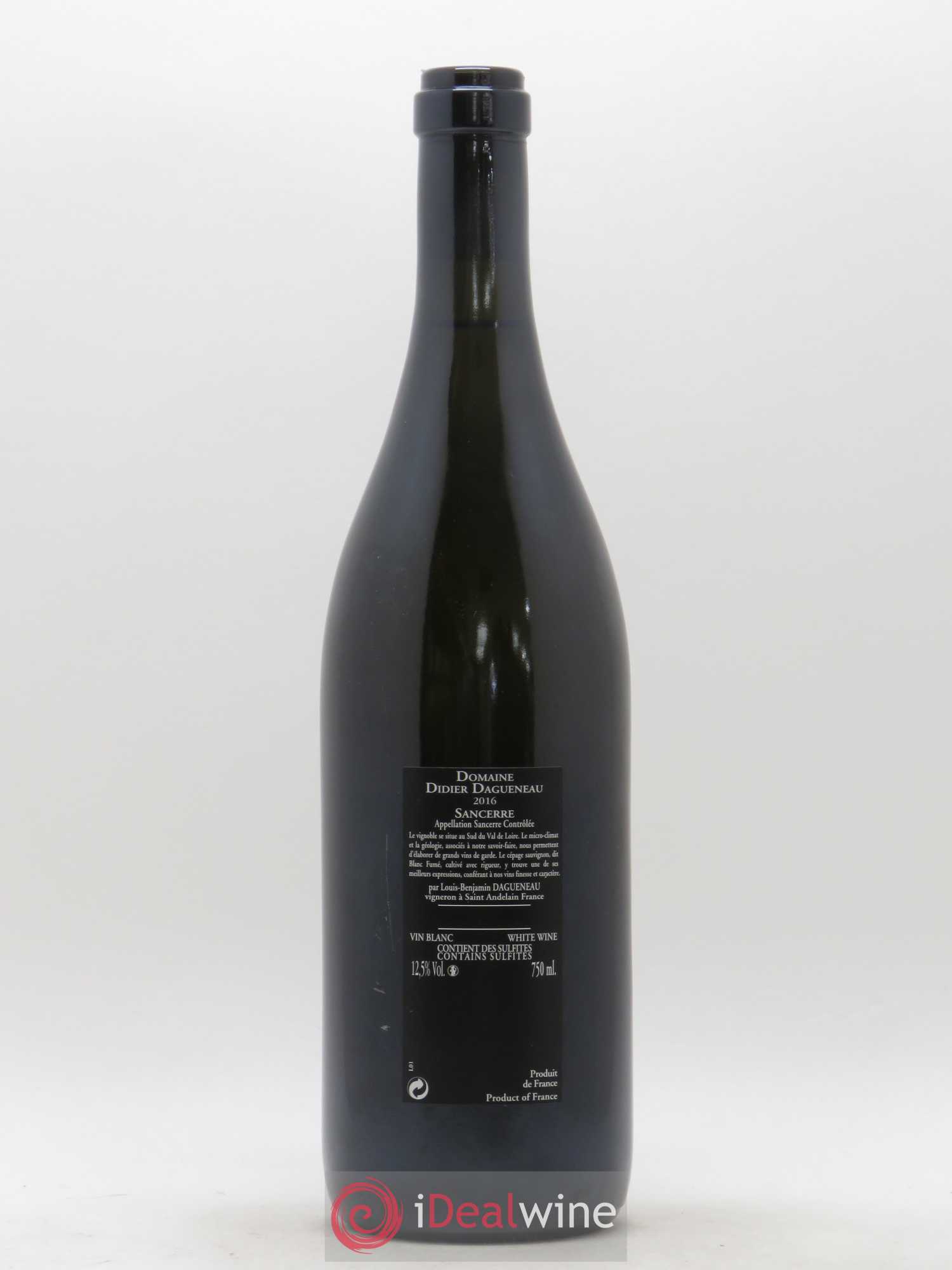 Sancerre Le Mont Damné Chavignol Dagueneau (Domaine Didier - Louis-Benjamin) 2016 - Lot de 1 bouteille - 1