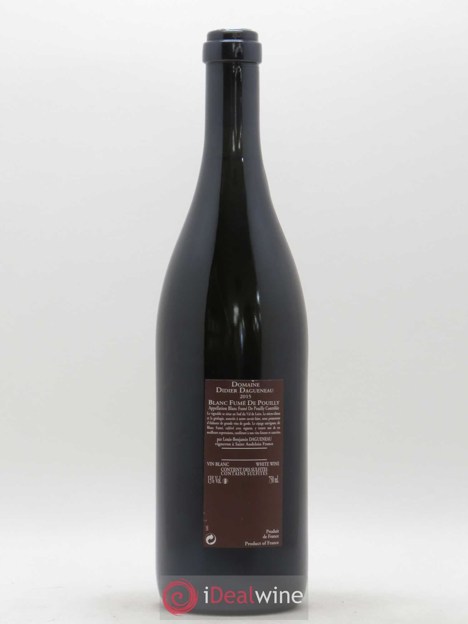 Vin de France (anciennement Pouilly-Fumé) Pur Sang Dagueneau (Domaine Didier - Louis-Benjamin) 2015 - Lot de 1 bouteille - 1