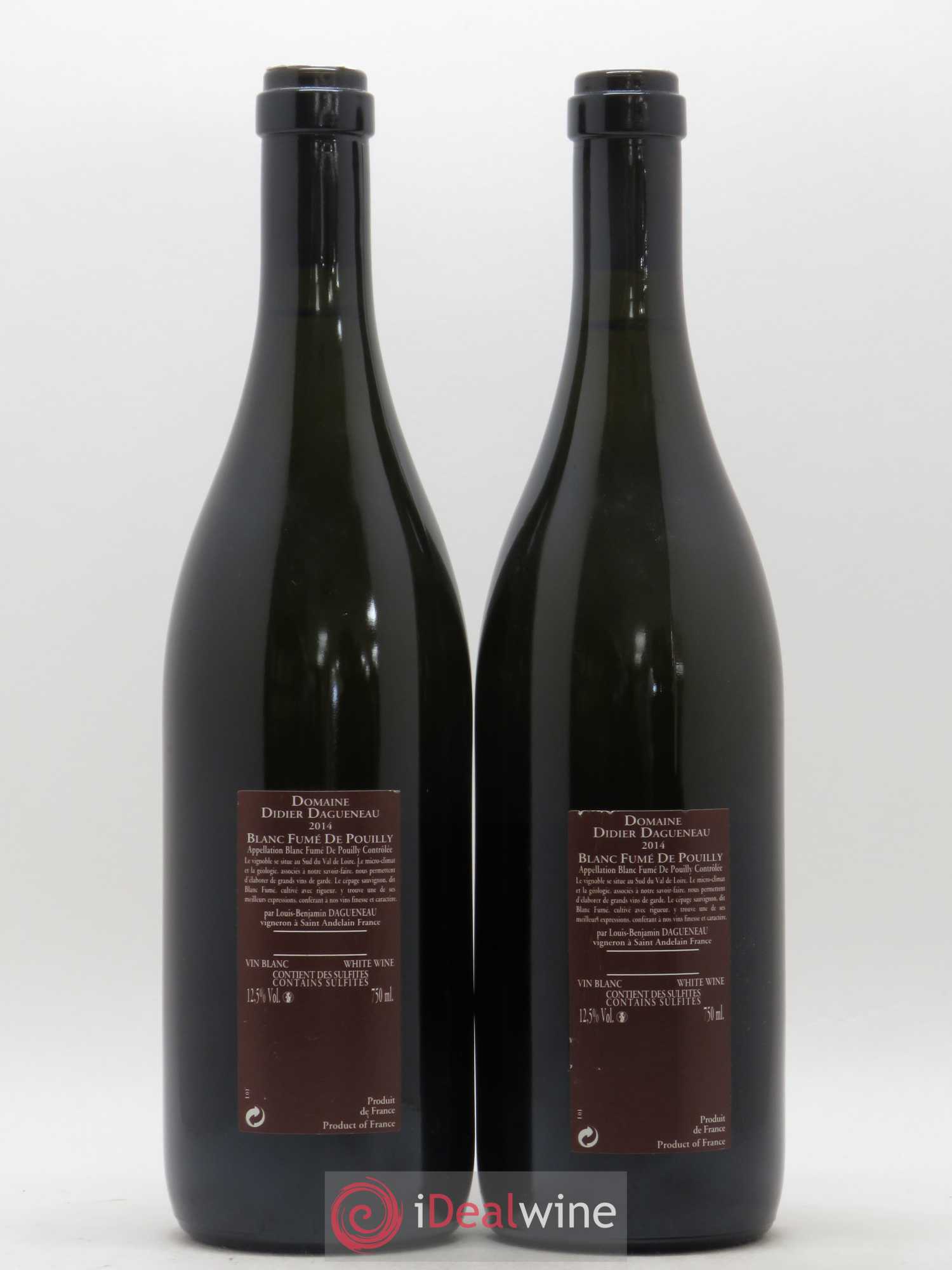 Vin de France (anciennement Pouilly-Fumé) Pur Sang Dagueneau (Domaine Didier - Louis-Benjamin) 2014 - Lot de 2 bouteilles - 1