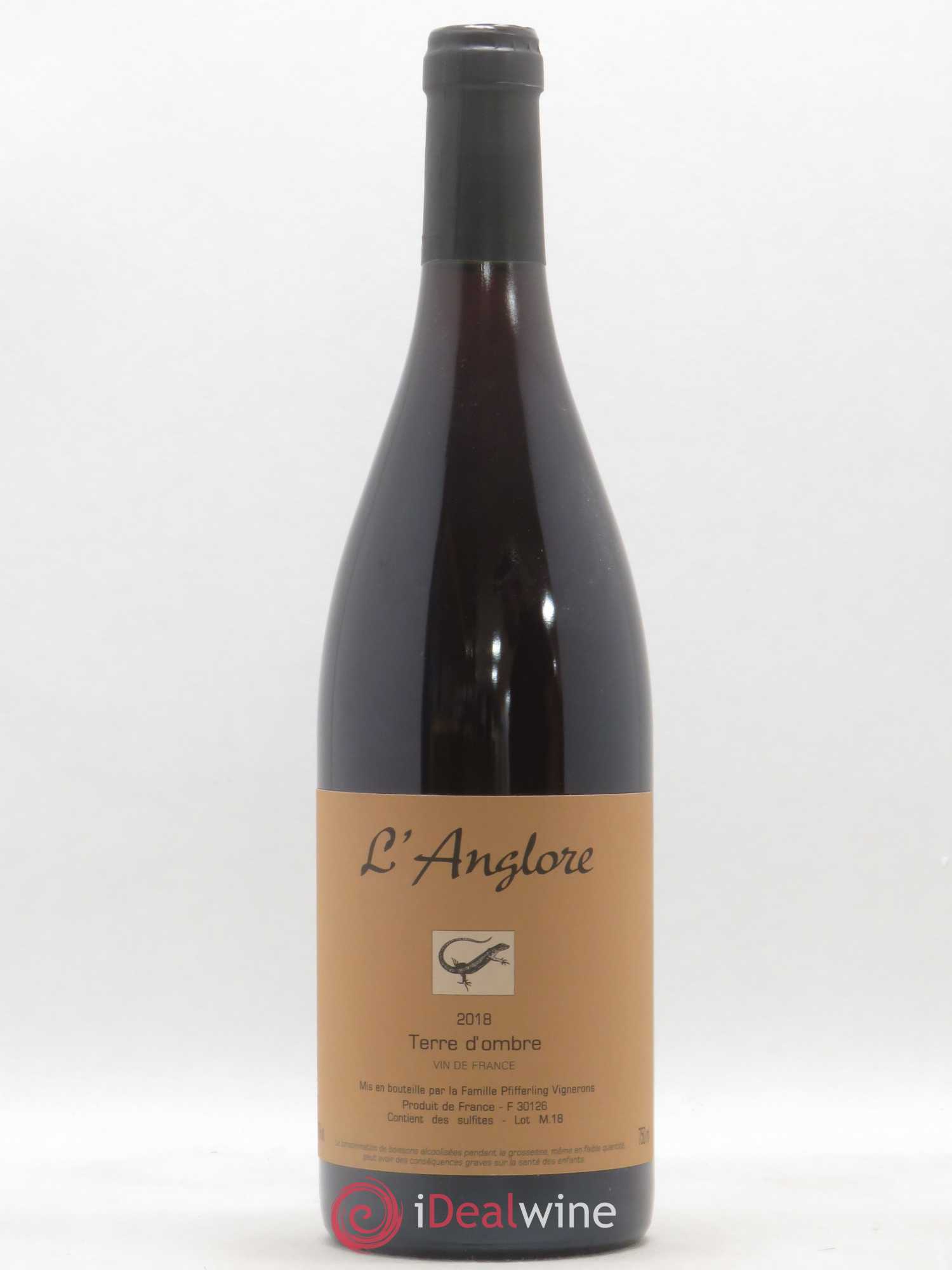 Vin de France Terre d'Ombre L'Anglore 2018 - Lot de 1 bouteille - 0