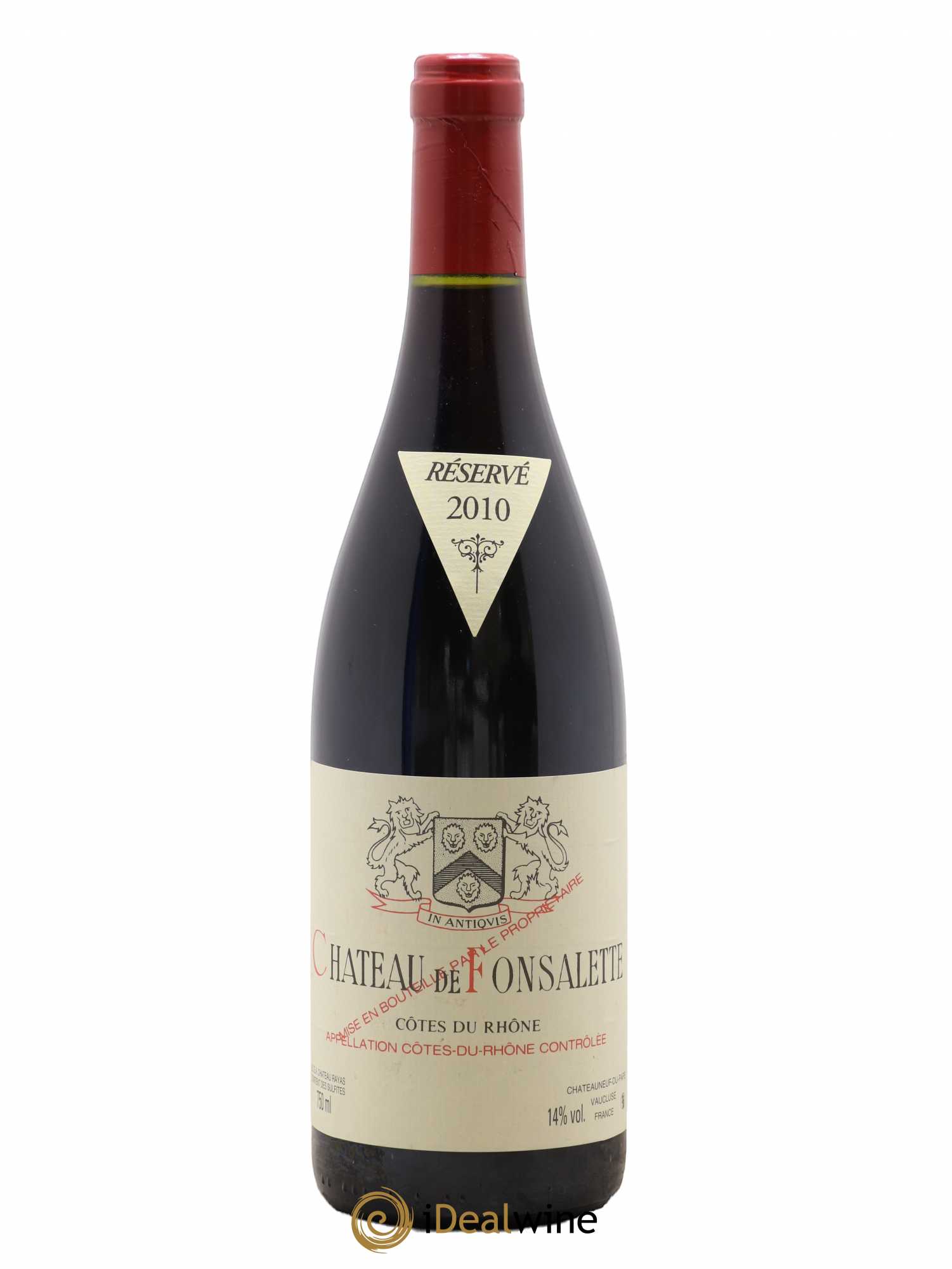 Côtes-du-Rhône Château de Fonsalette Emmanuel Reynaud 2010 - Lot de 1 bouteille - 0