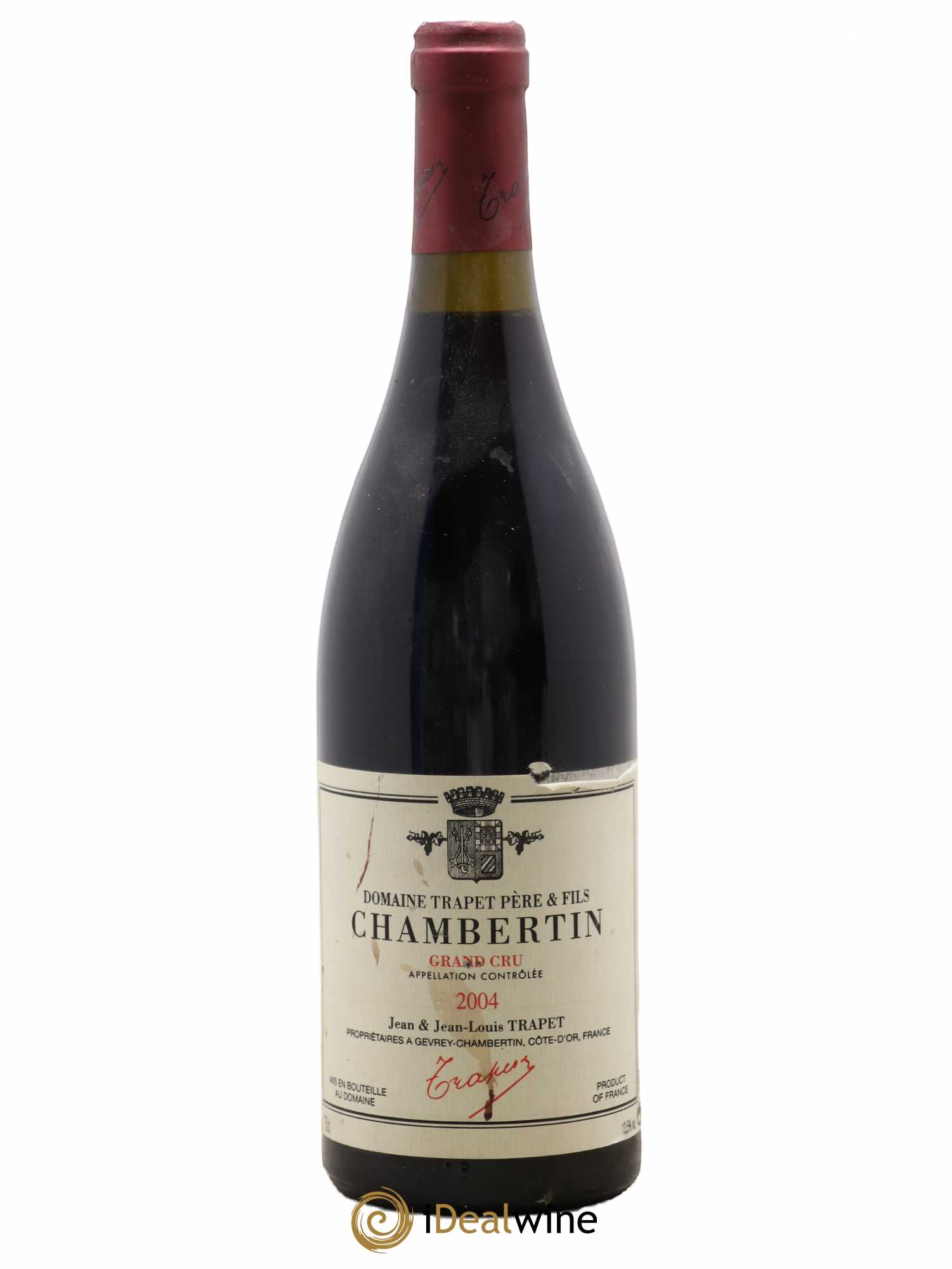Chambertin Grand Cru Domaine Trapet 2004 - Lot de 1 bouteille - 0