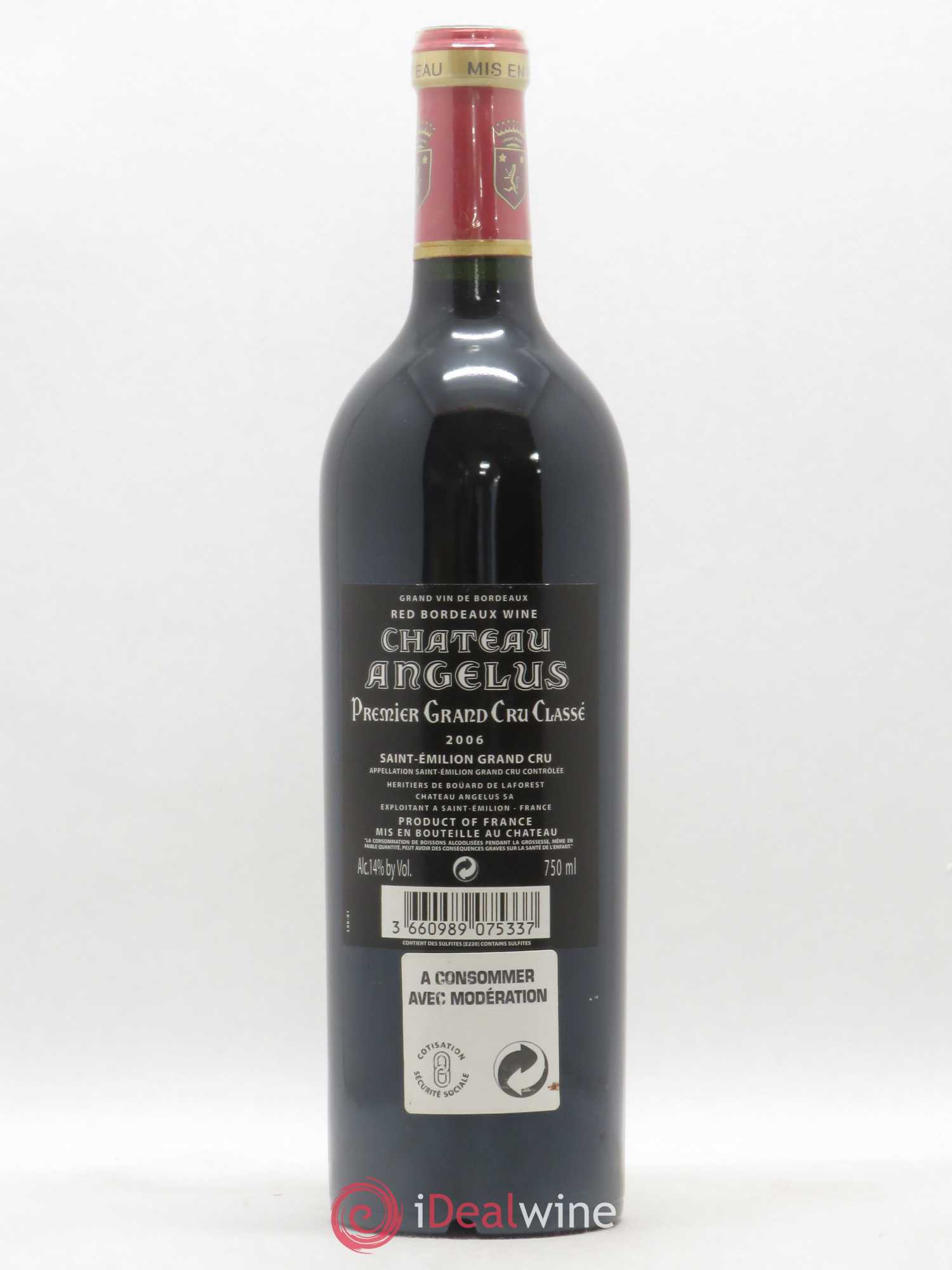 Château Angélus 1er Grand Cru Classé A 2006 - Lot de 1 bouteille - 1