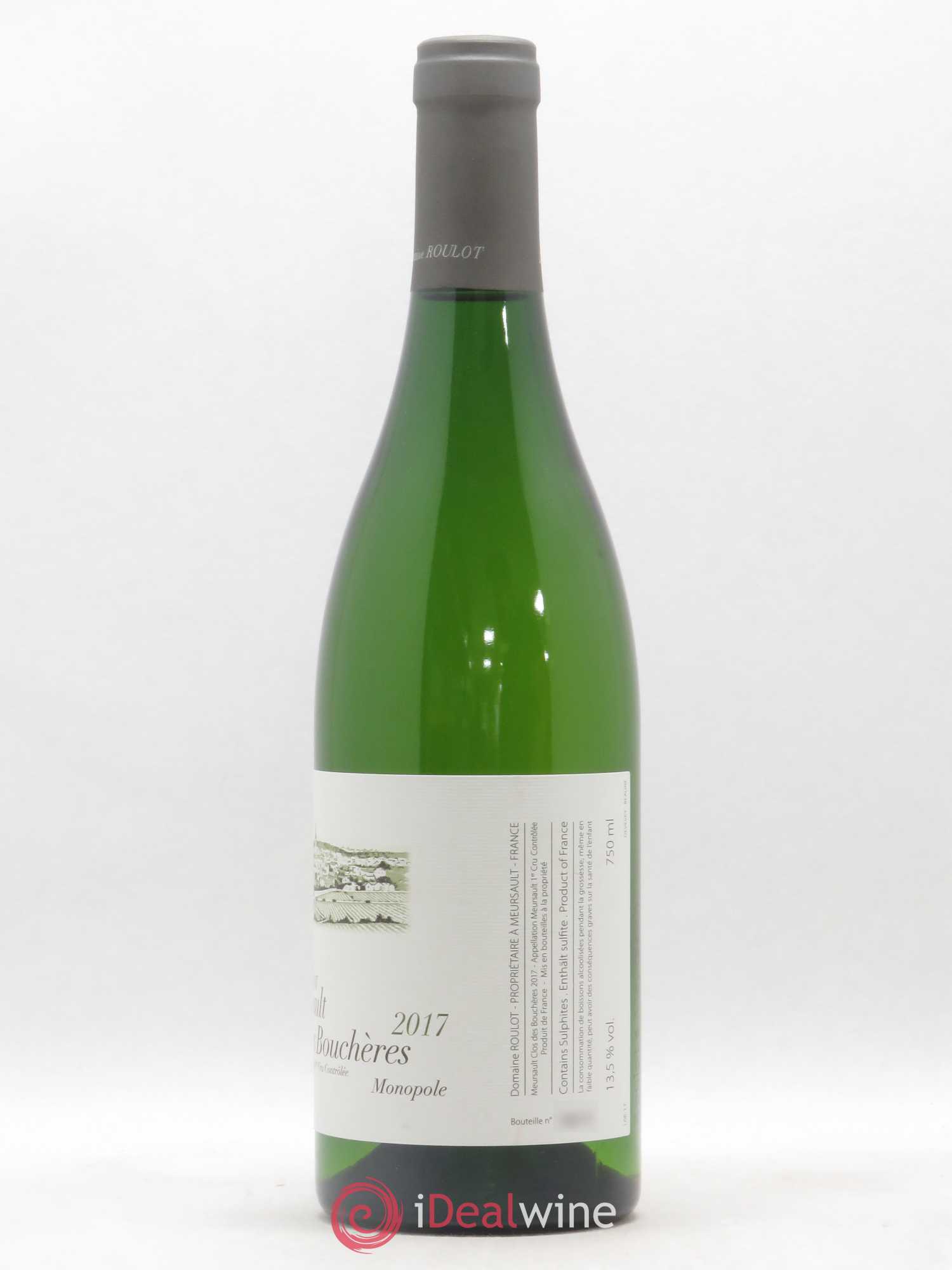 Meursault 1er Cru Les Bouchères Roulot (Domaine) 2017 - Lot de 1 bouteille - 1