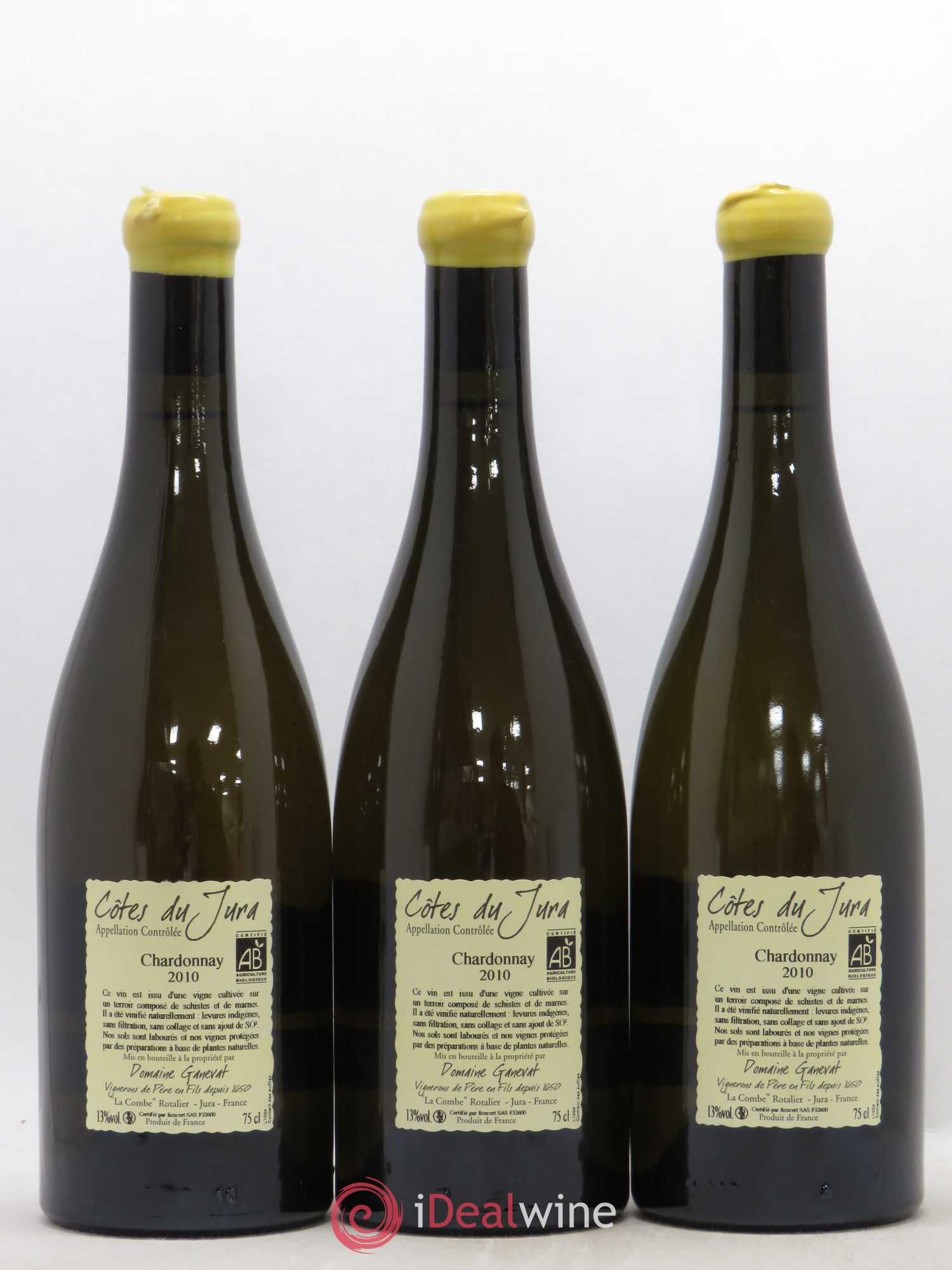 Côtes du Jura Grusse en Billat Jean-François Ganevat (Domaine) 2010 - Lot de 3 bouteilles - 1