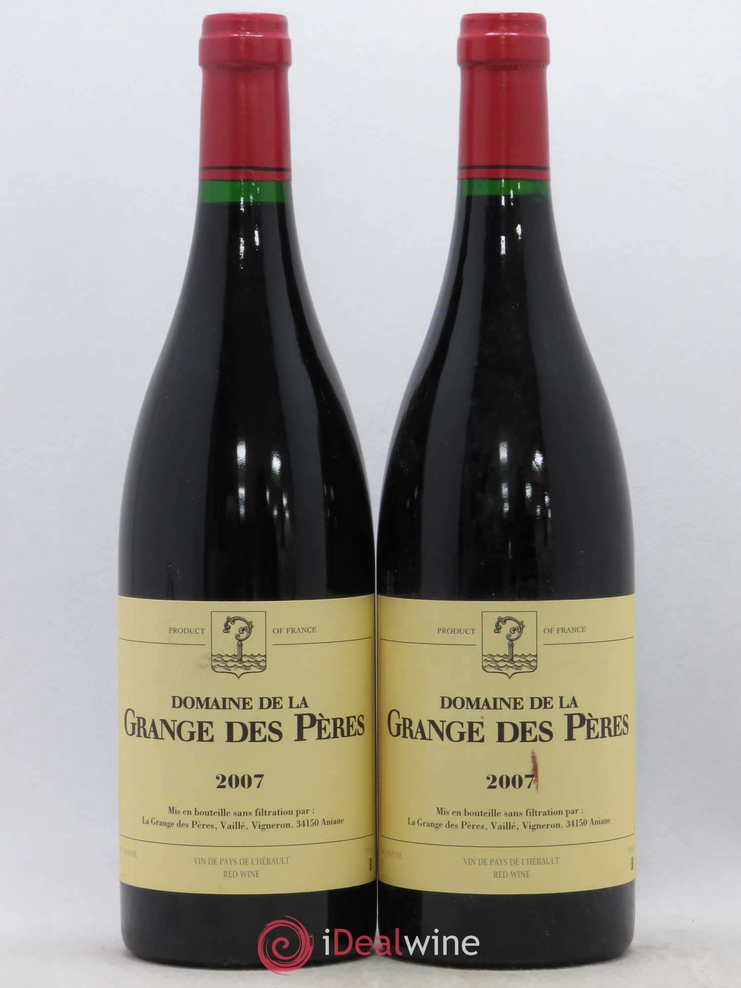 Pays d'Hérault Grange des Pères Laurent Vaillé 2007 - Lot de 2 bouteilles - 0