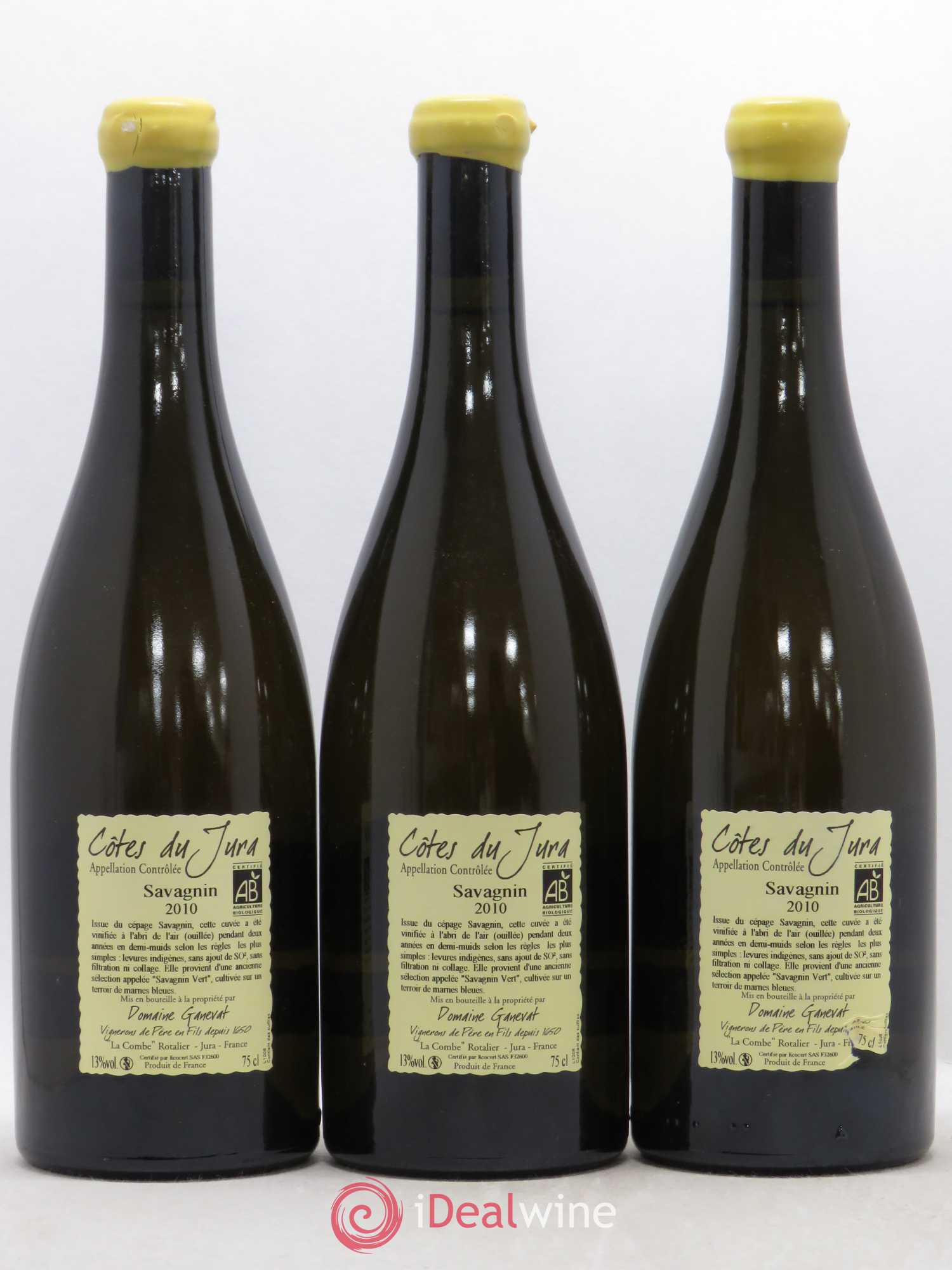 Côtes du Jura Les Chalasses Marnes Bleues Jean-François Ganevat (Domaine) 2010 - Lot de 3 bouteilles - 1